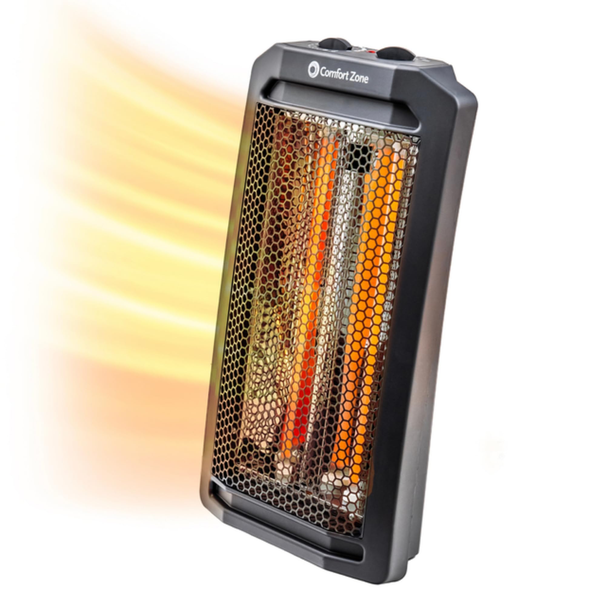 Comfort Zone Space Heaters for Indoor Use, Portable Electric Heater, Adjustable Thermostat, Infrared Heat, Quartz Tower Space He