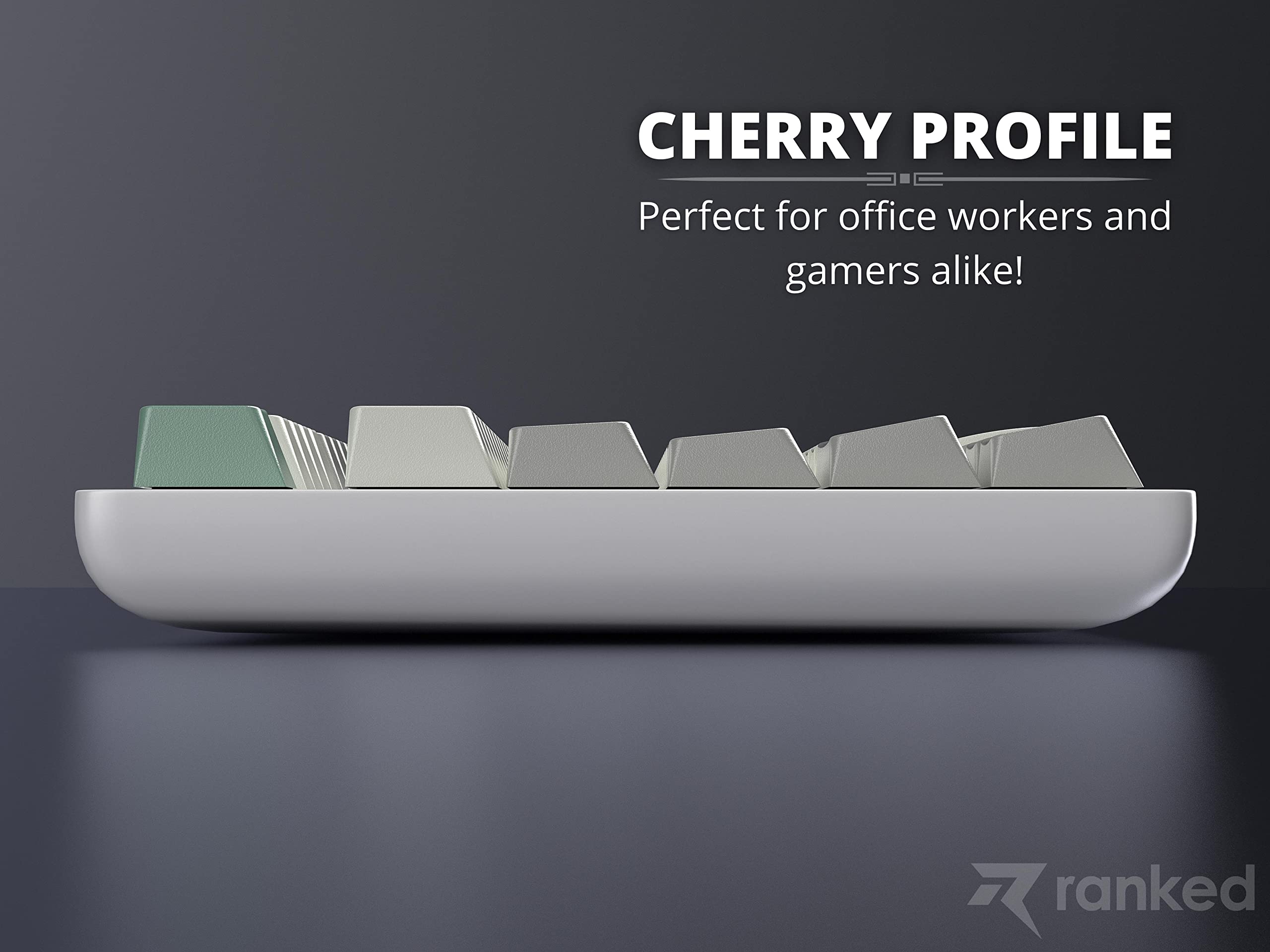 Ranked Blank Premium Keycap Set | 1.4 Mm Thick Pbt | Cherry Profile For Mechanical Keyboard (9009, 139 Keys)