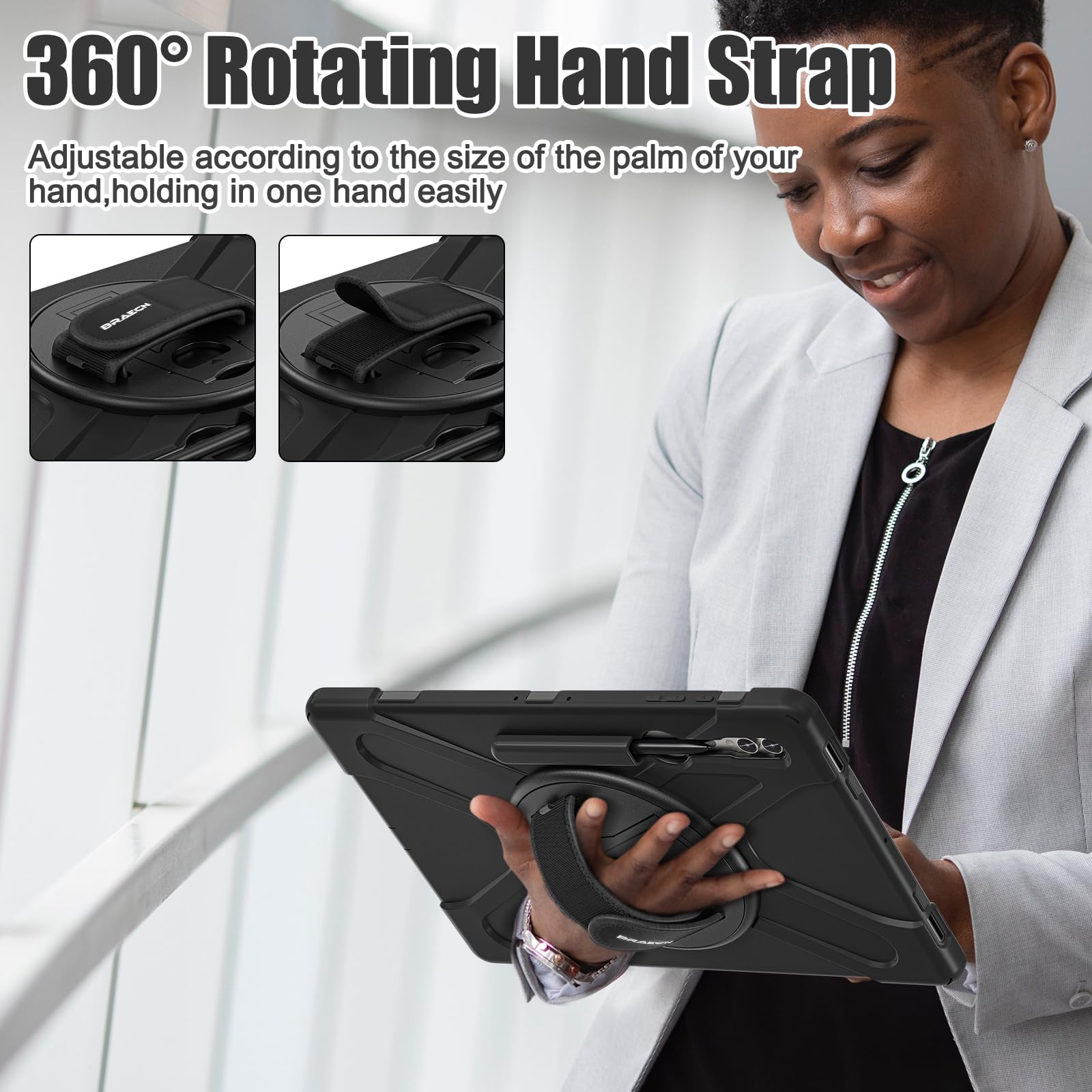 Braecnstock For Samsung Galaxy Tab S9 Ultra/S8 Ultra Case 14.6'' 2023/2022 Shockporoof Protective Tab S9 Ultra/S8 Ultra Kids Cov