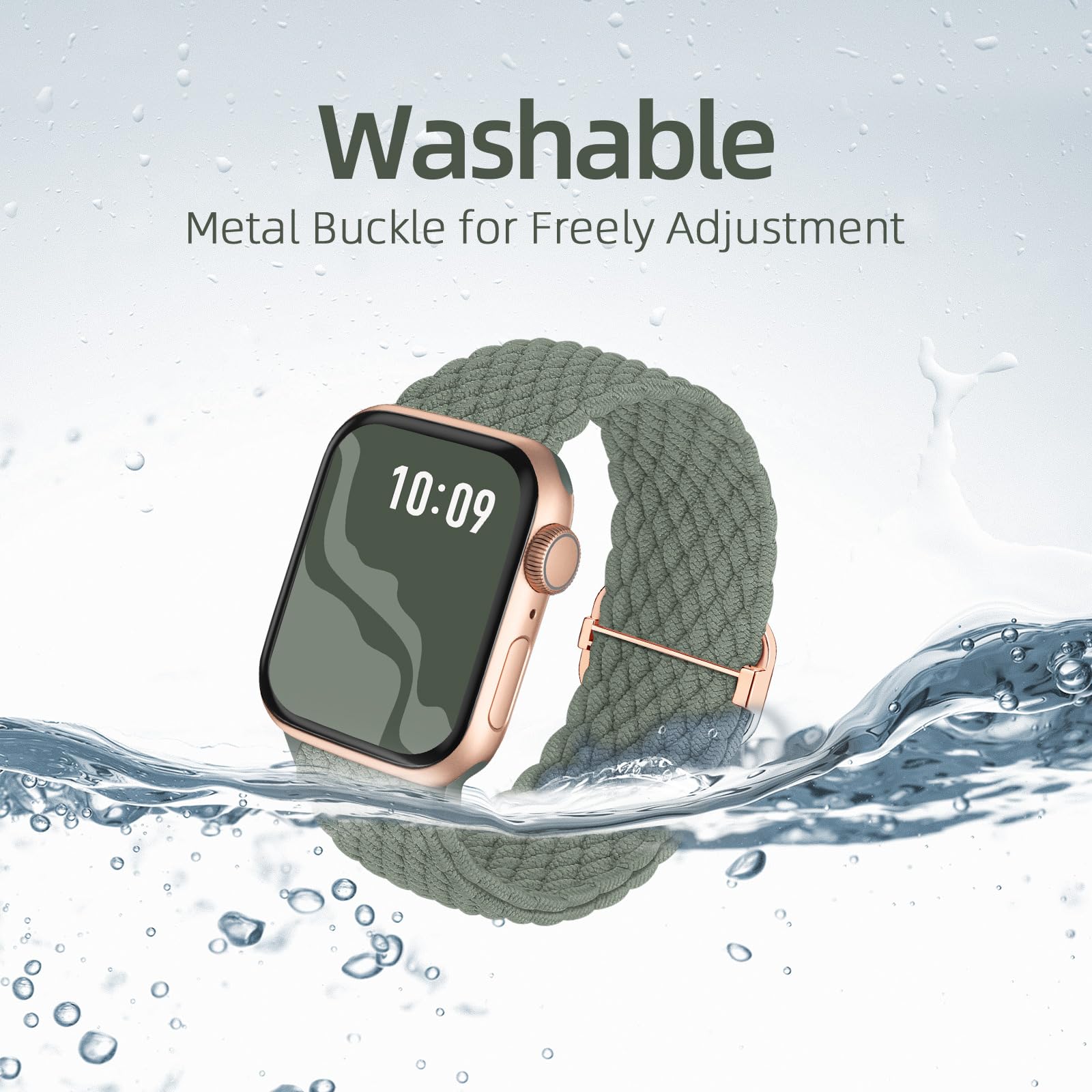 Braided Solo Loop Compatible With Apple Watch Band 38Mm 40Mm 41Mm 42Mm 44Mm 45Mm 49Mm For Women Men, Nylon Elastic Straps Wristb