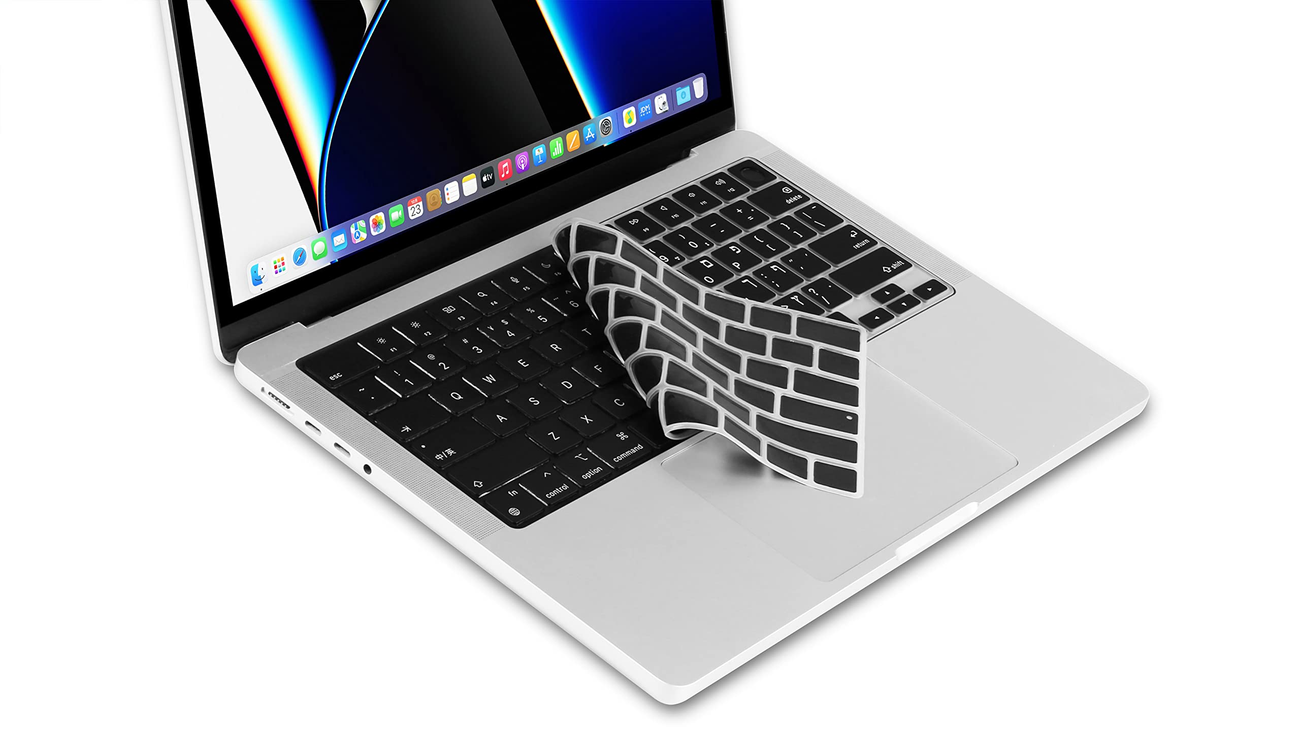 Xskn Hebrew Us Version Silicone Keyboard Cover Skin For 2022 2024 Macbook Pro 14.2'' 16.2'' Macbook Air 13.6'' 15.3'' And Touch