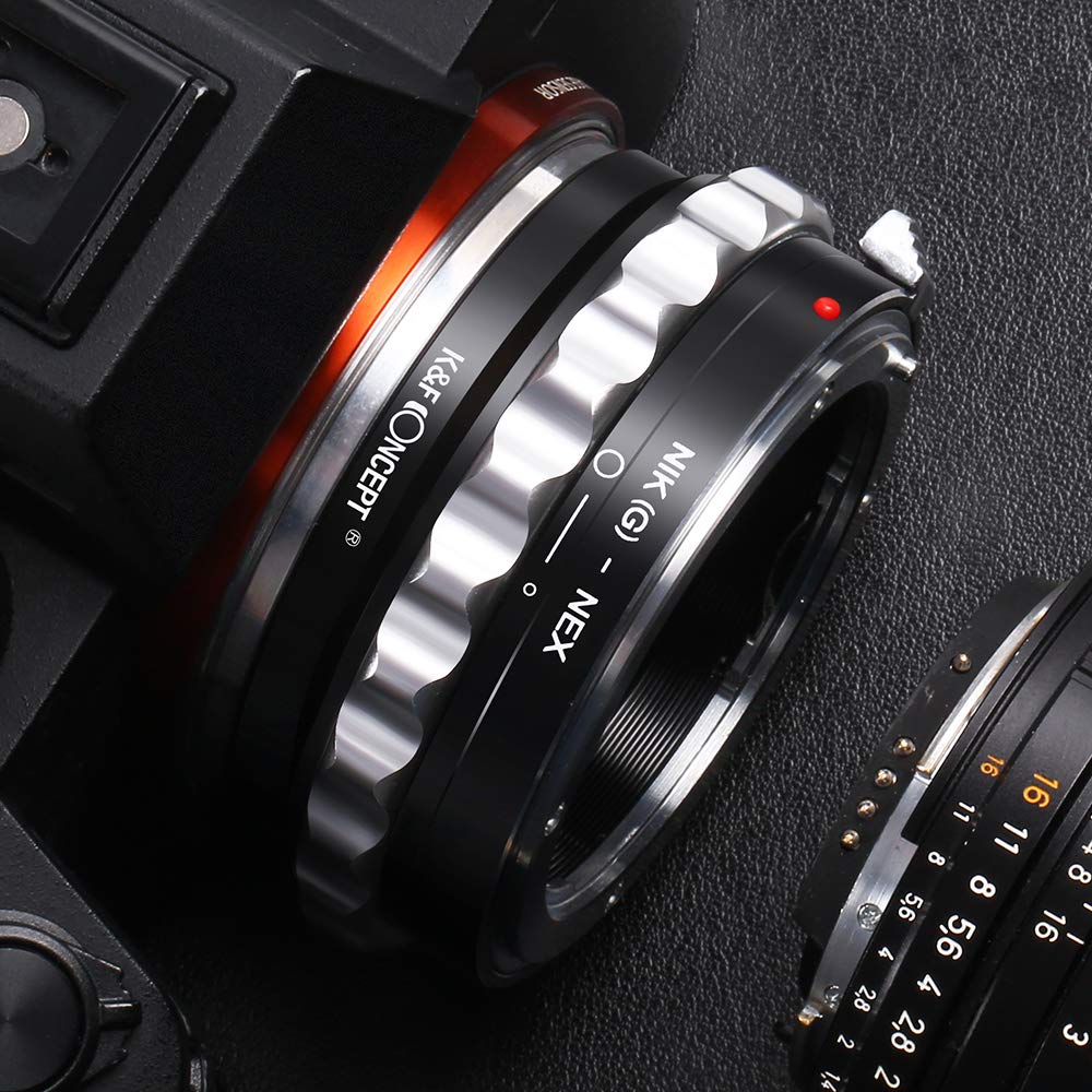 K&F Concept Lens Mount Adapter Compatible With Nikon G Af S F Ais Ai Nikkor F Mount G Type D/Slr Lens To Sony Alpha E Mount Nex Camera Compatible With Sony Alpha A7,A6000,A6300,A6500,A5000,A5100