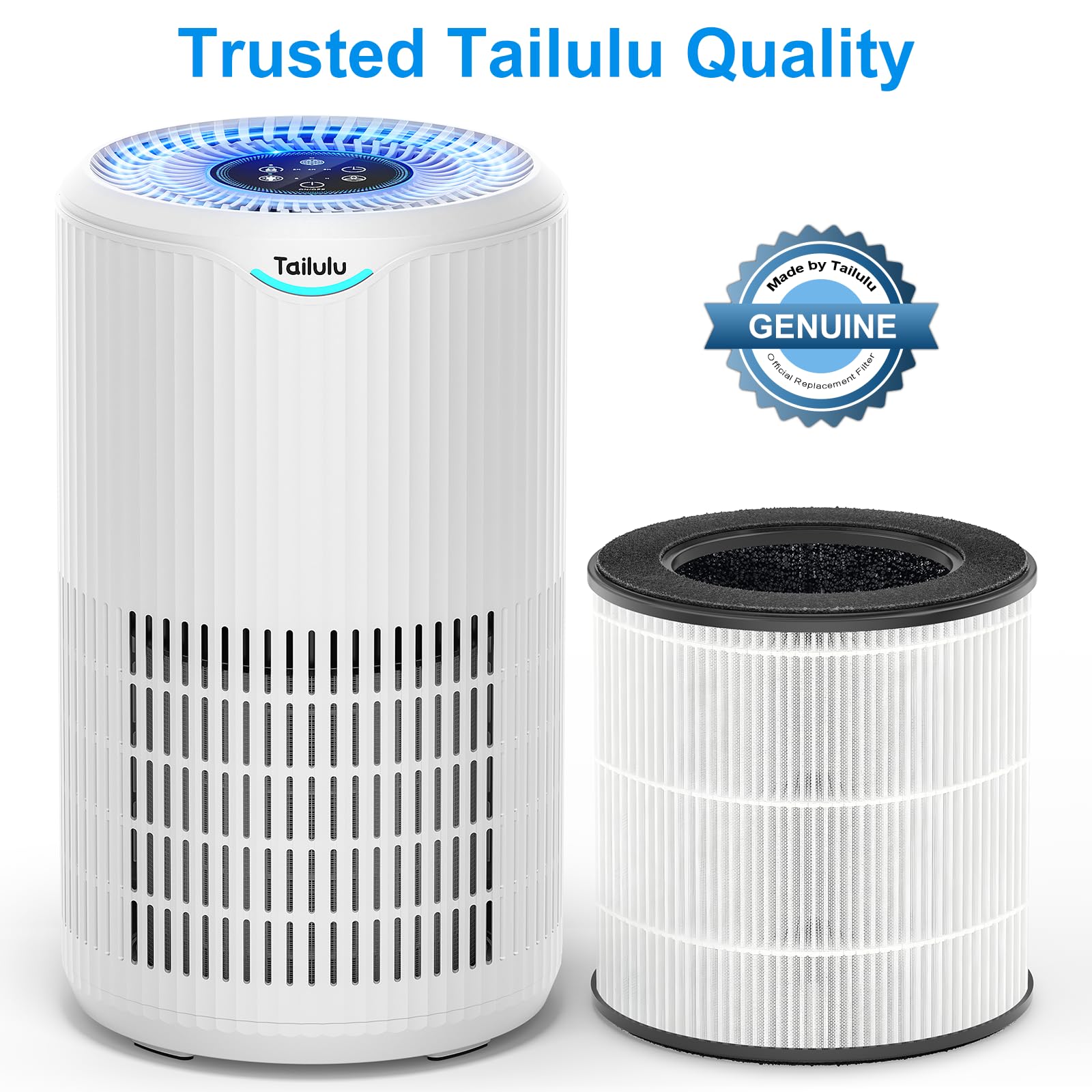 D09 Air Purifier Replacement Filter, 3 In 1 True H13 Hepa Filter, 2 Packs