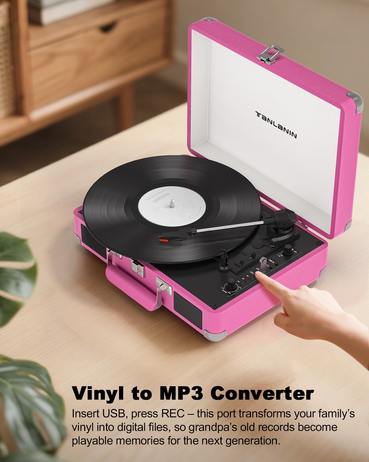 Record Player With Built In Speakers, Vintage 3 Speed Portable Suitcas ...