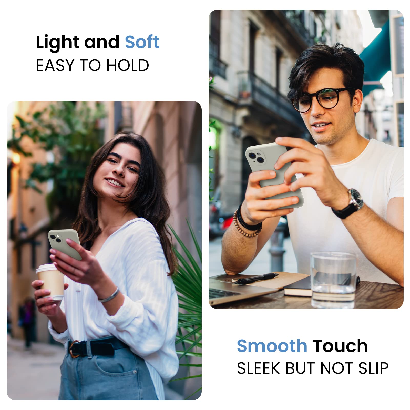 Firenova Designed For Iphone 15 Case, Silicone Upgraded [Camera Protection] Phone Case With [2 Screen Protectors], Soft Anti Scr