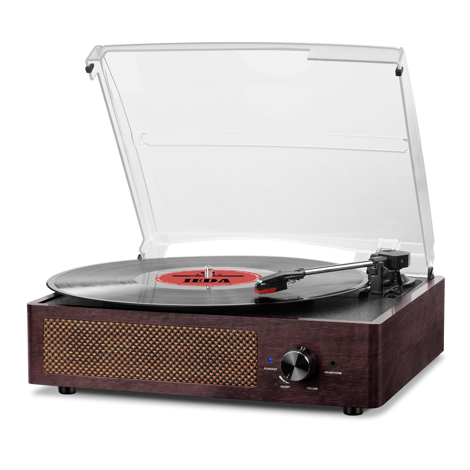 Vinyl Turntable, Bluetooth Portable Vinyl Turntable Vinyl Turntable With 3 Speed 33/45/78 Rpm And Built In 2 Stereo Speakers  Na