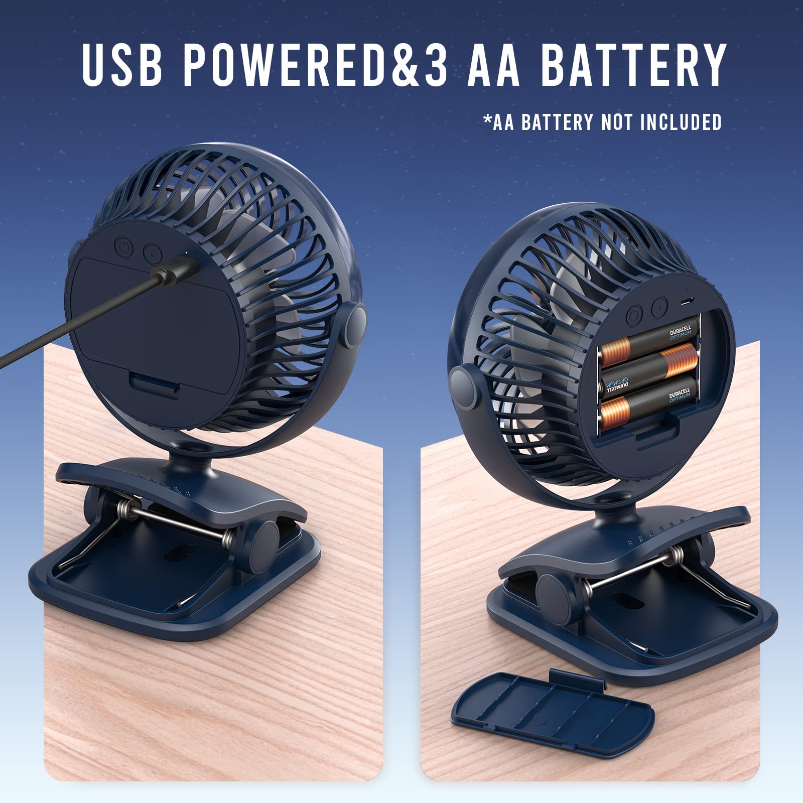 Aa Battery Powered Clip On Fan With Aromatic Function,4 Speeds Battery Operated Portable Fans For Camp,Small Golf Cart Usb Fan,Q
