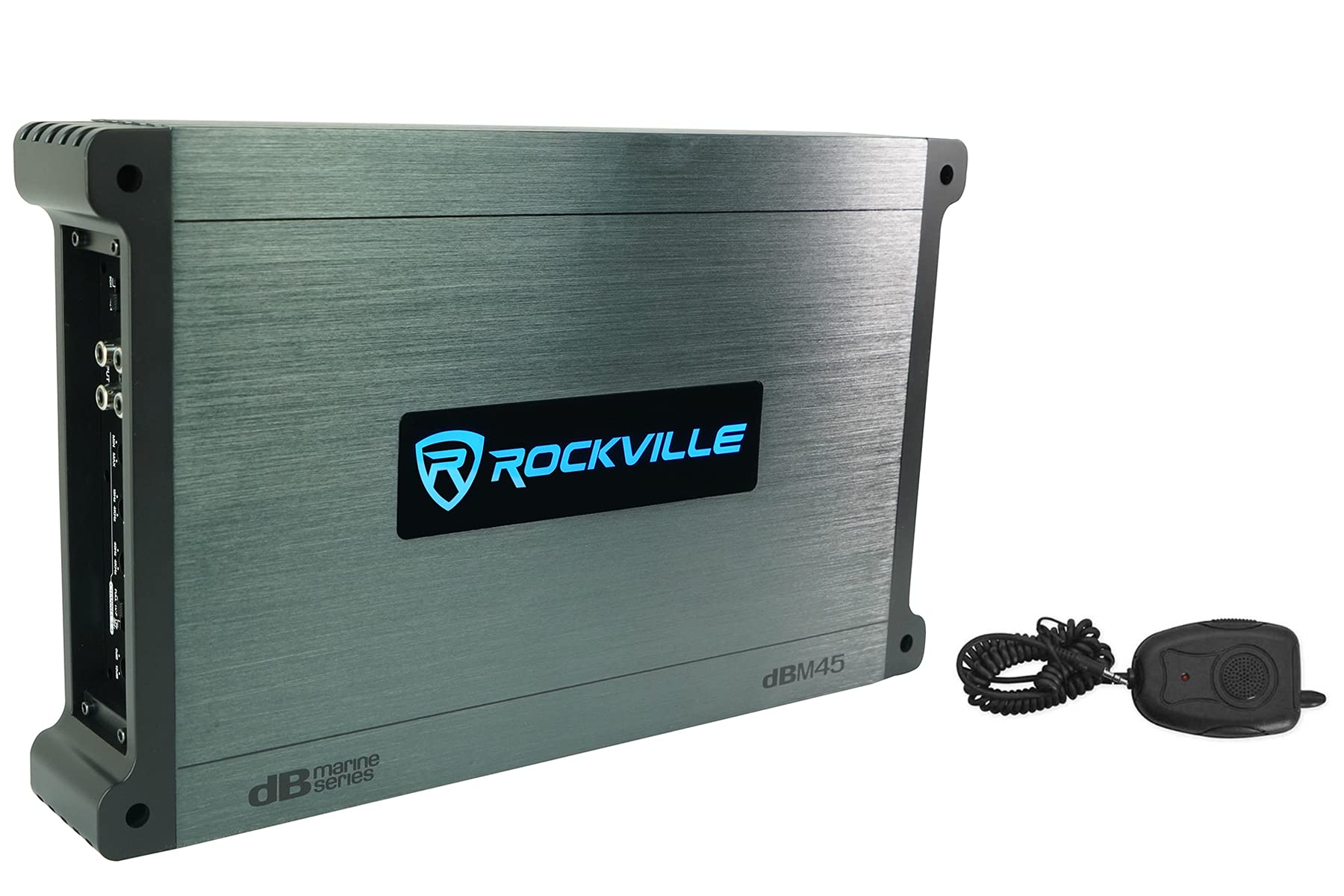 Rockville DBM45 2000W Peak / 500W RMS 4Channel Marine Amplifier, Class AB, IPX6, Includes Remote, Adjustable Crossover, Silicon