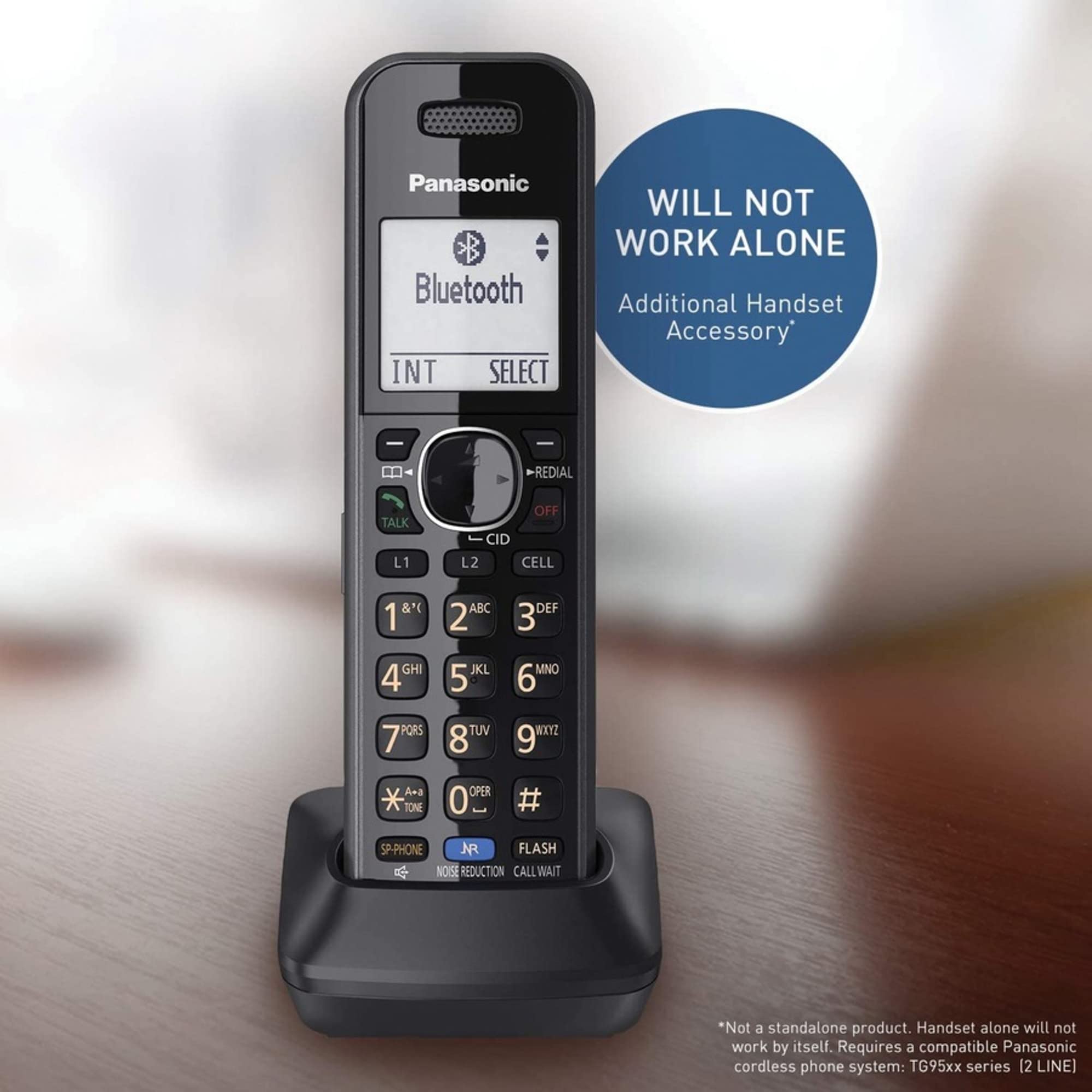 Panasonic Dect 6.0 Plus Cordless Phone Handset Accessory Compatible With 2 Line Cordless Phones Kx Tg95Xx Series Business Teleph