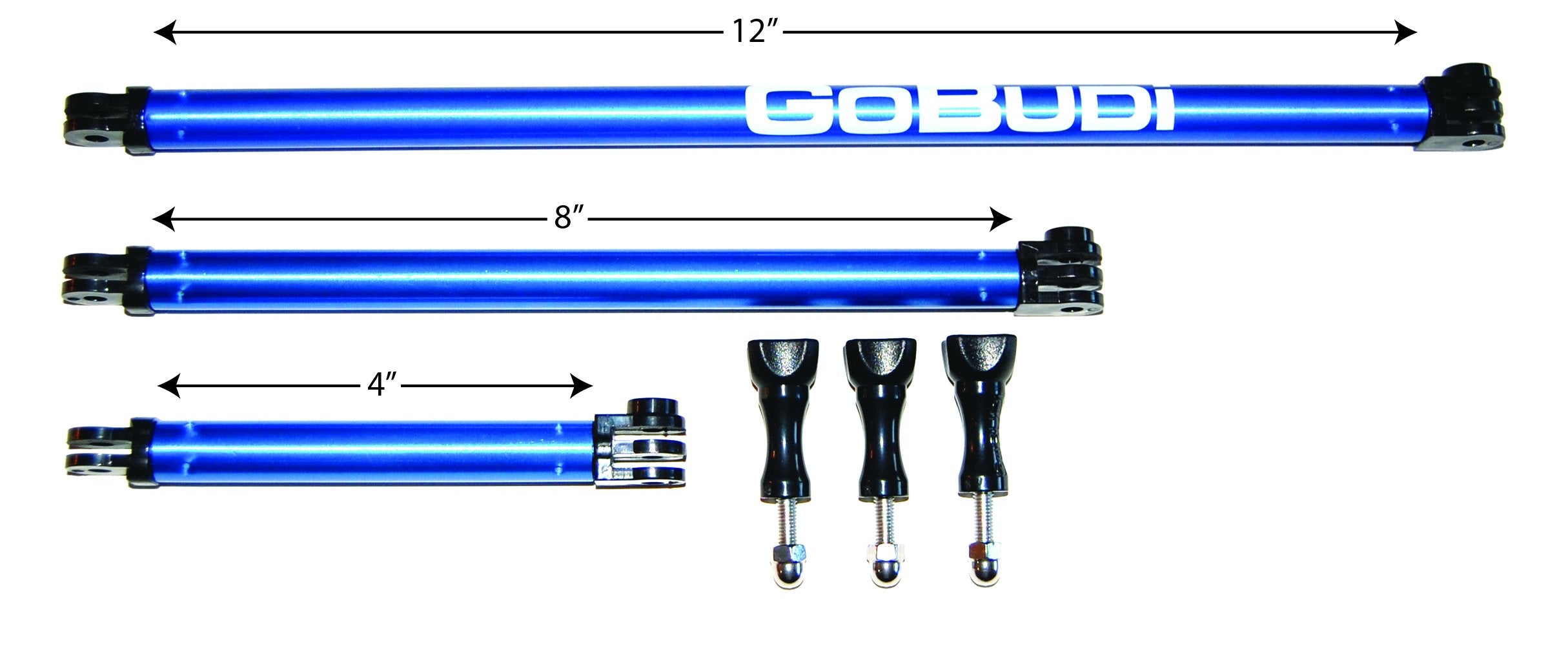 Gobudi Extension Pole Set Compatible With All Gopro Hero Cameras, Includes Bolts (3 Fixed Set)