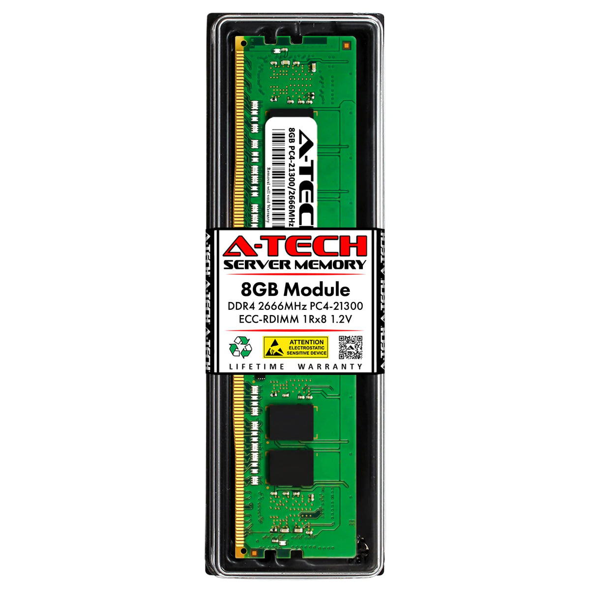 A Tech 8Gb Ddr4 2666Mhz Pc4 21300 Ecc Rdimm 1Rx8 1.2V Single Rank Ecc Registered Dimm 288 Pin Server & Workstation Ram Memory Up