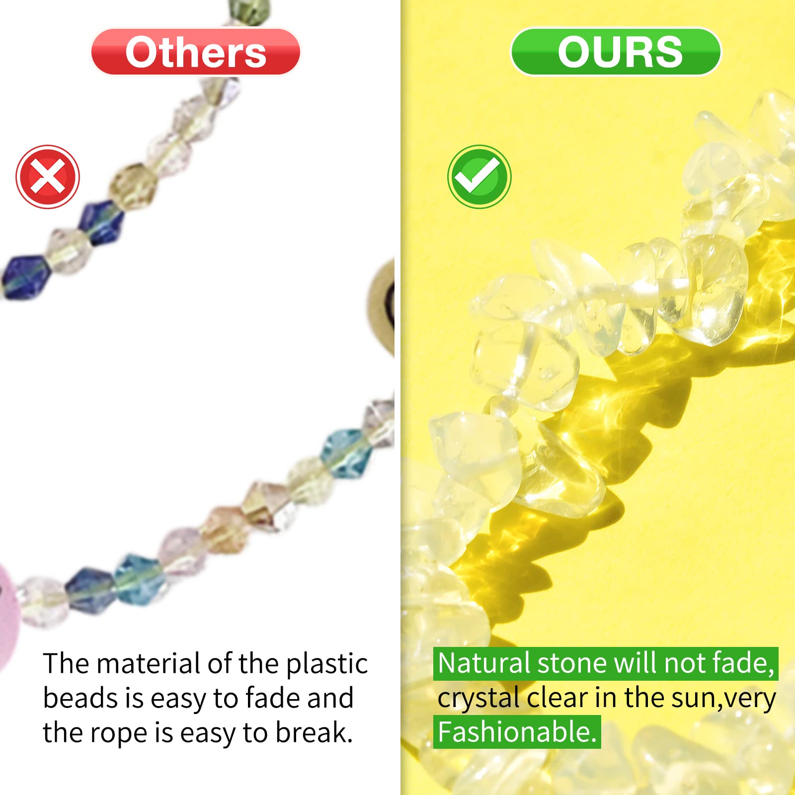 Beace Phone Charms/Chain Strap For Women Cell Phone Case Lanyard Wrist Strap Natural Gemstone Charms For Airpod Case Airpods Pro