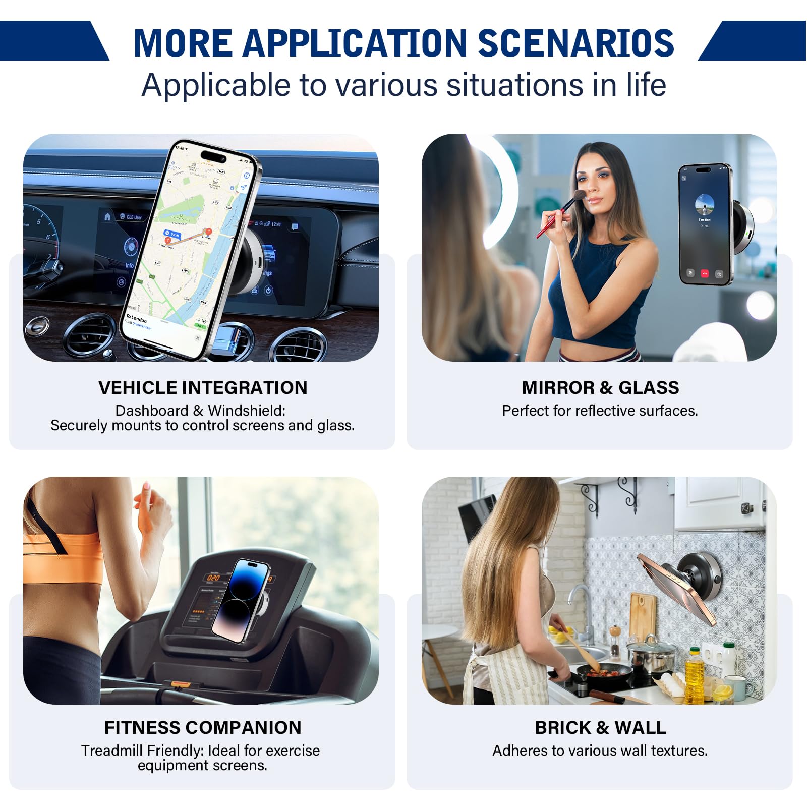 Yousheme Nixie Phone Holder 360 Adjustable Electric Vacuum Magnetic Suction Cup Phone Mount,15W Wireless Charger Car Magnetic Ph