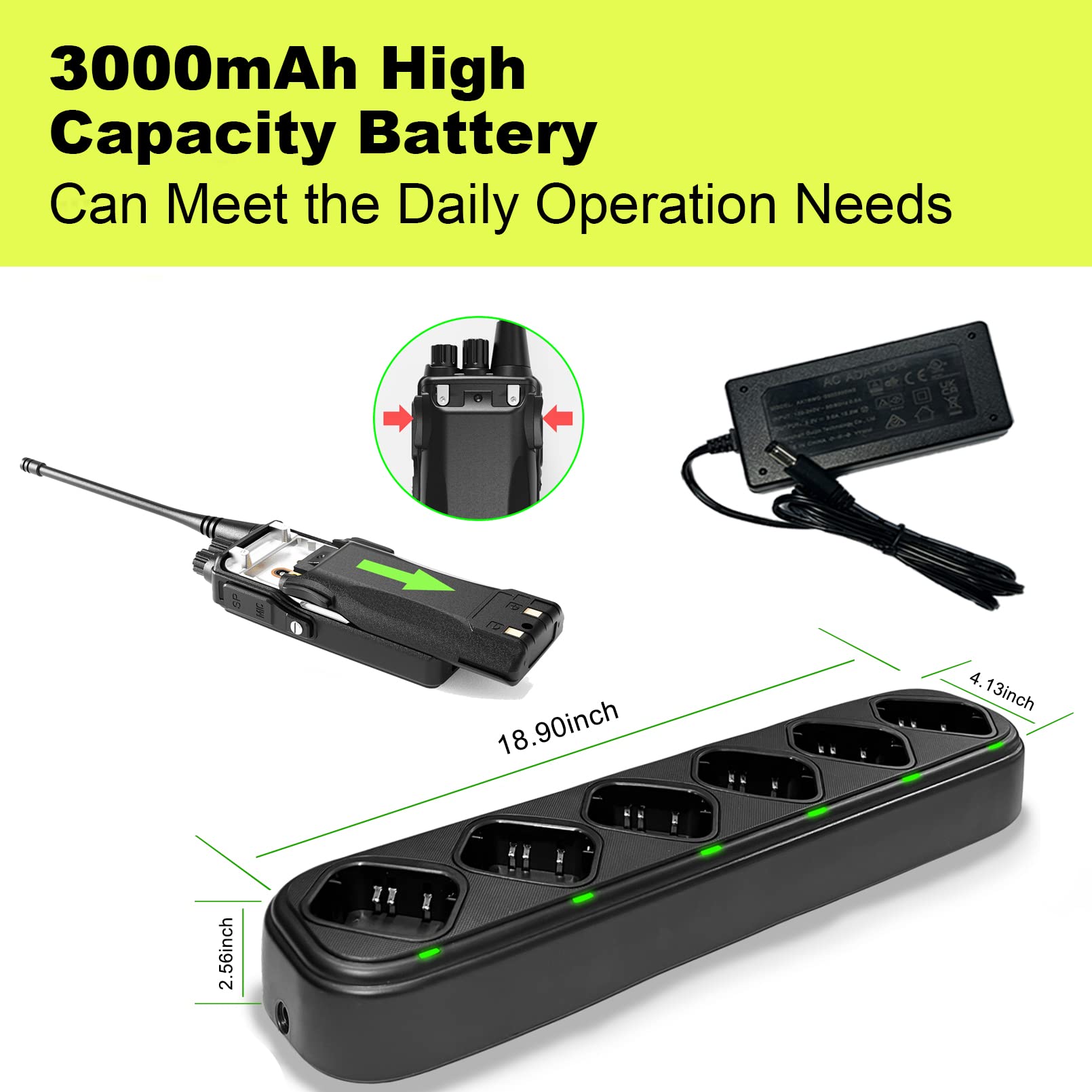 Samcom Fpcn10A Six Way Charger Multi Unit Charger Station Rapid Bank Charger Compatible With Samcom Fpcn10A Walkie Talkie And Battery