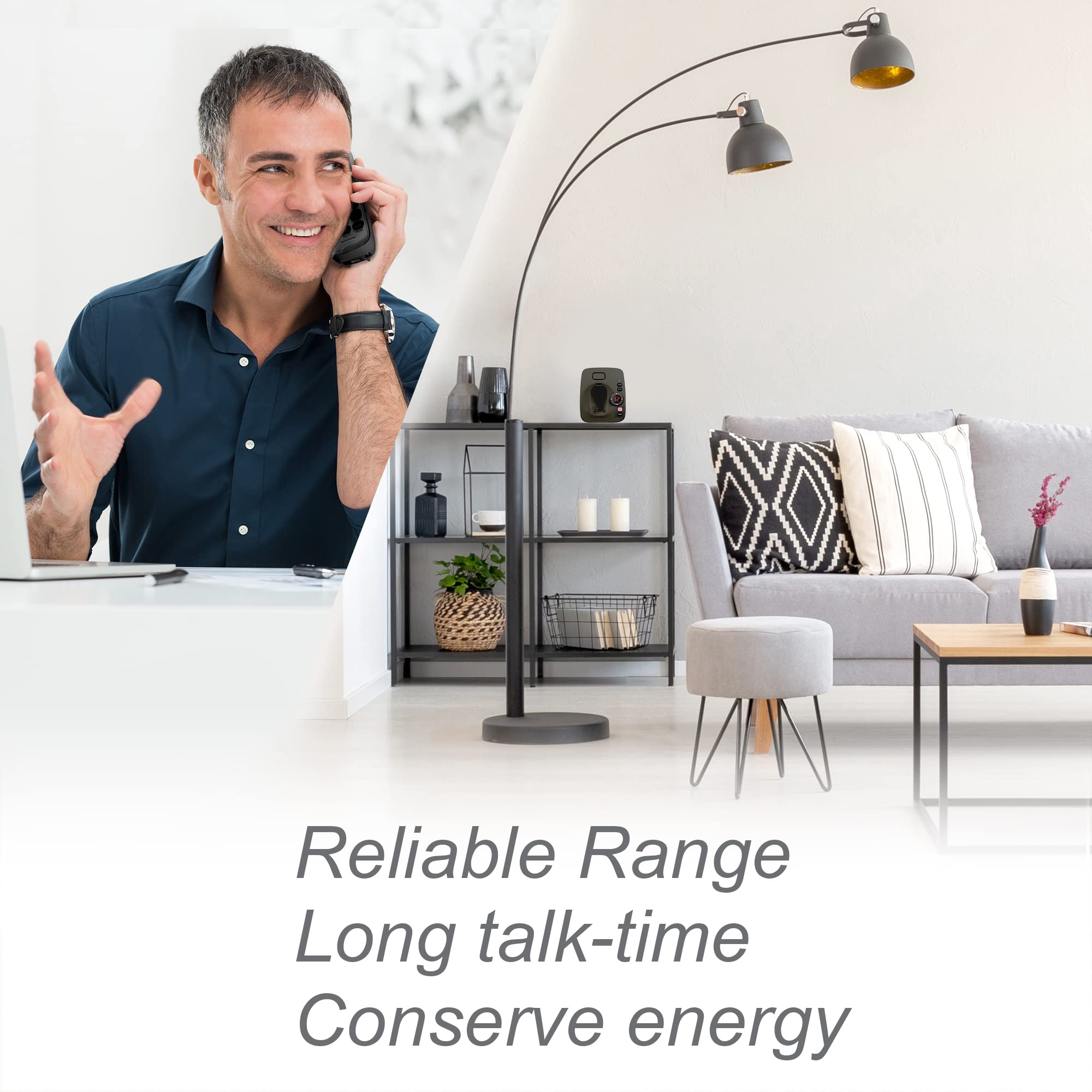 Vtech Dect 6.0 Cordless Phone With Answering Machine, Blue White Display, Backlit Buttons, Full Duplex Speaker, Caller Id/Call W