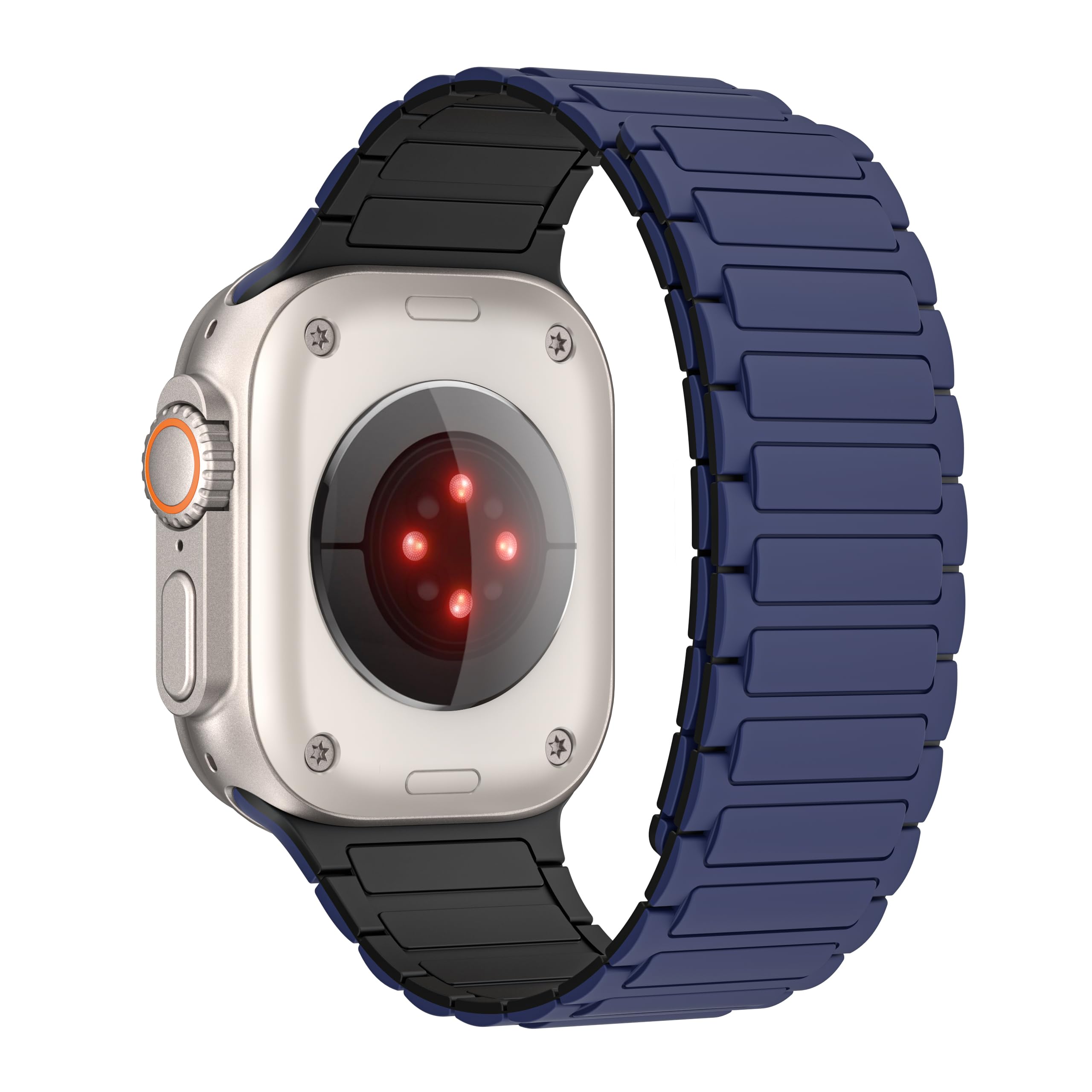 Magnetic Watchband Compatible With Apple Watch Band 49Mm 46Mm 45Mm 44Mm 42Mm Thin Silicone Replacement Wristband Strong Magnet L