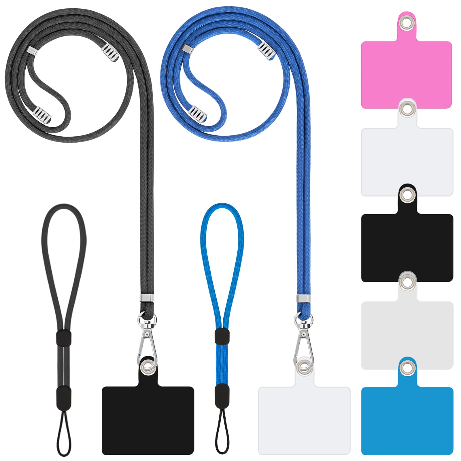 Lousrnman Cell Phone Lanyard, Universal 2    Phone Crossbody Lanyard for Women, 2    Wrist Phone Strap and 5    Connectors Compa