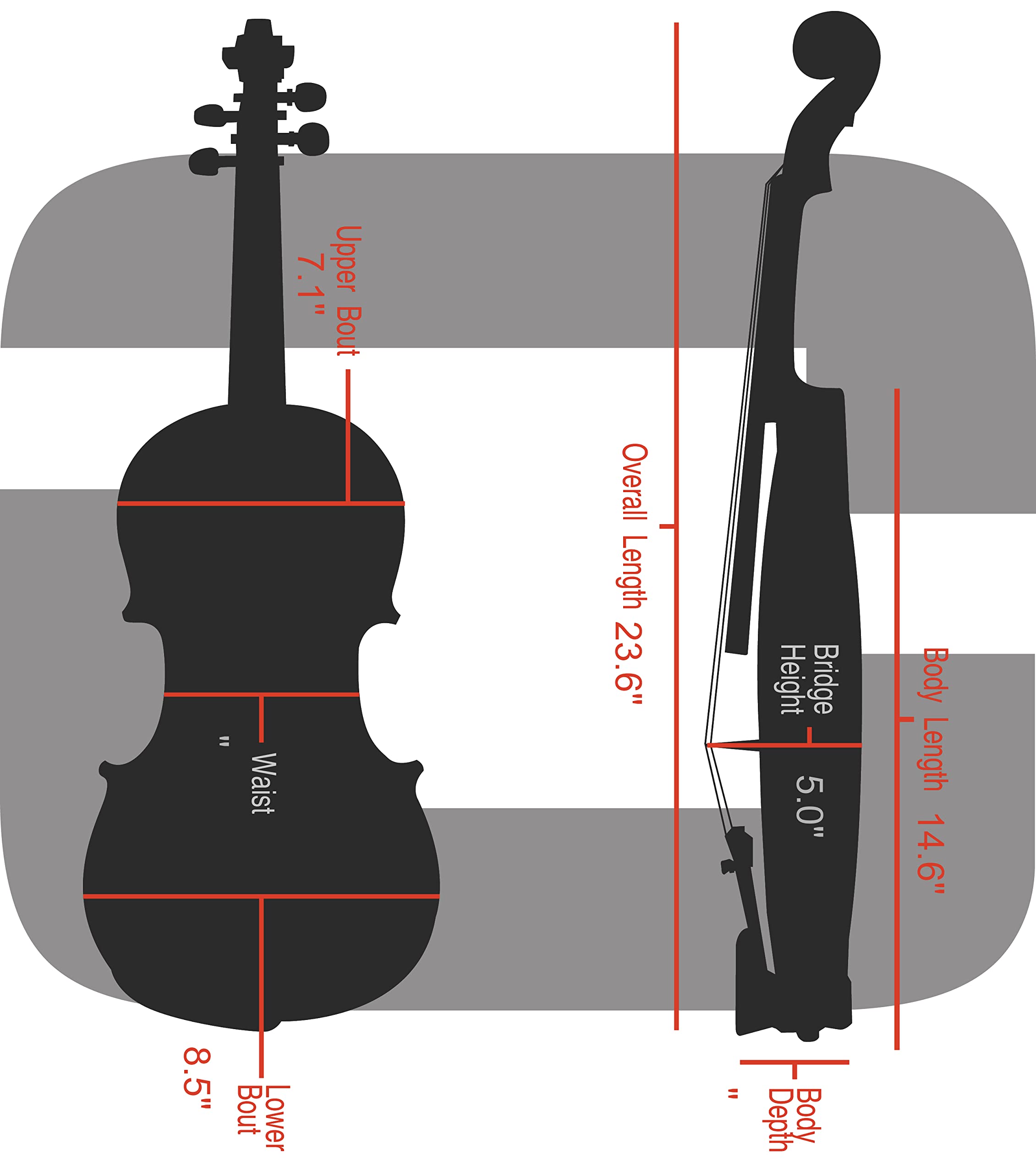 Crossrock Cra400Vfrd 4/4 Full Size Violin Case, Zippered Abs Molded Backpack Style In Red