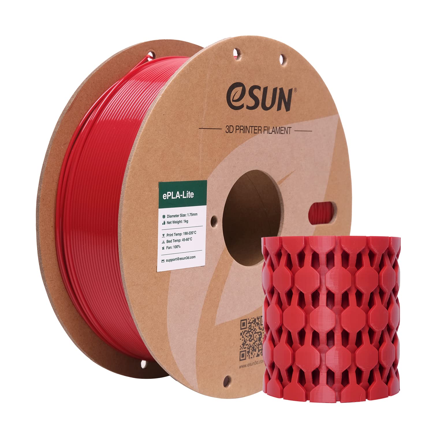 Esun Pla Filament 1.75Mm, High Toughness 3D Printer Filament Upgraded Pla Filament, Dimensional Accuracy +/  0.03Mm, 1Kg Cardboa