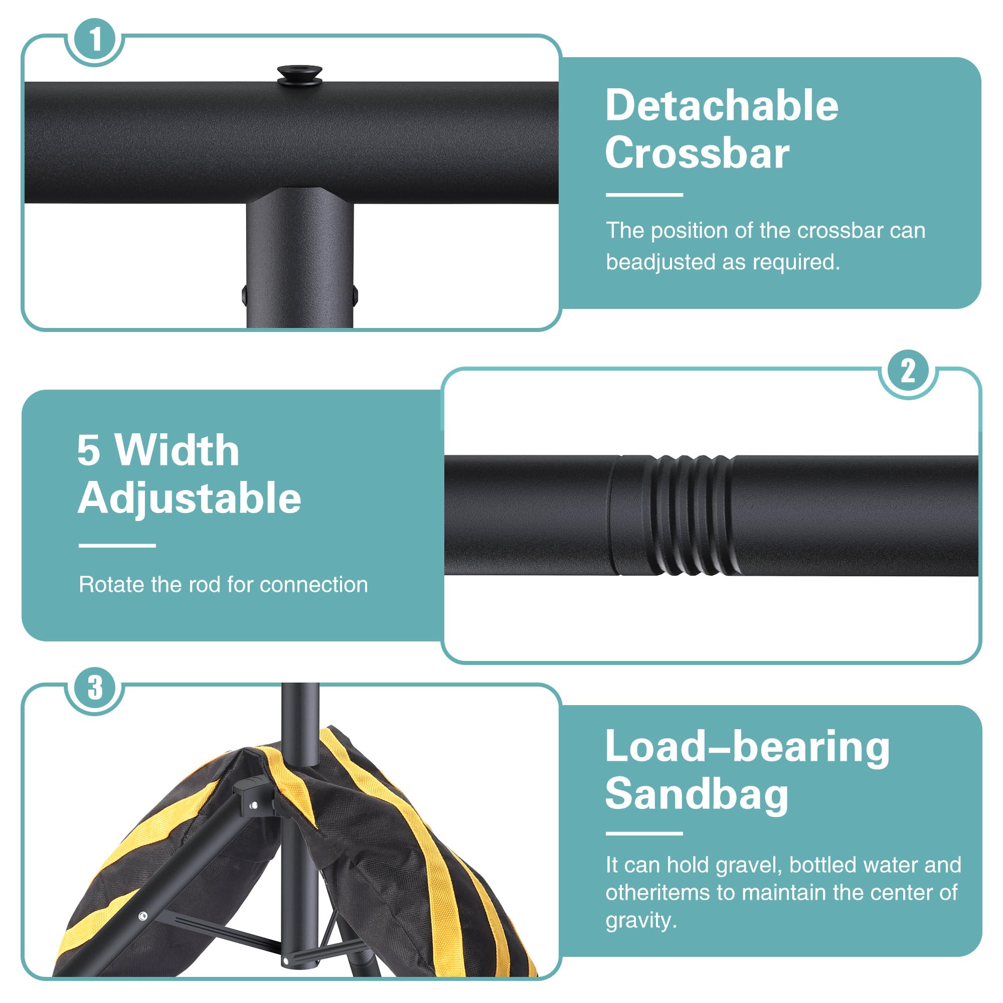 Womnwomn T Shape Backdrop Stand 8X7.2Ft, Height And Width Adjustable Background Stand For Parties,Green Screen Holder With 6 Spr