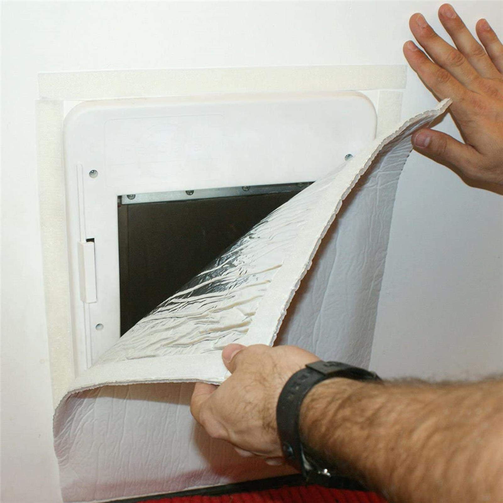 Attic Armour Attic Fan Cover, Door Whole House Attic Ceiling Fan Shutter Seal Cover, Whole House Fan Cover, 129 * 129Cm