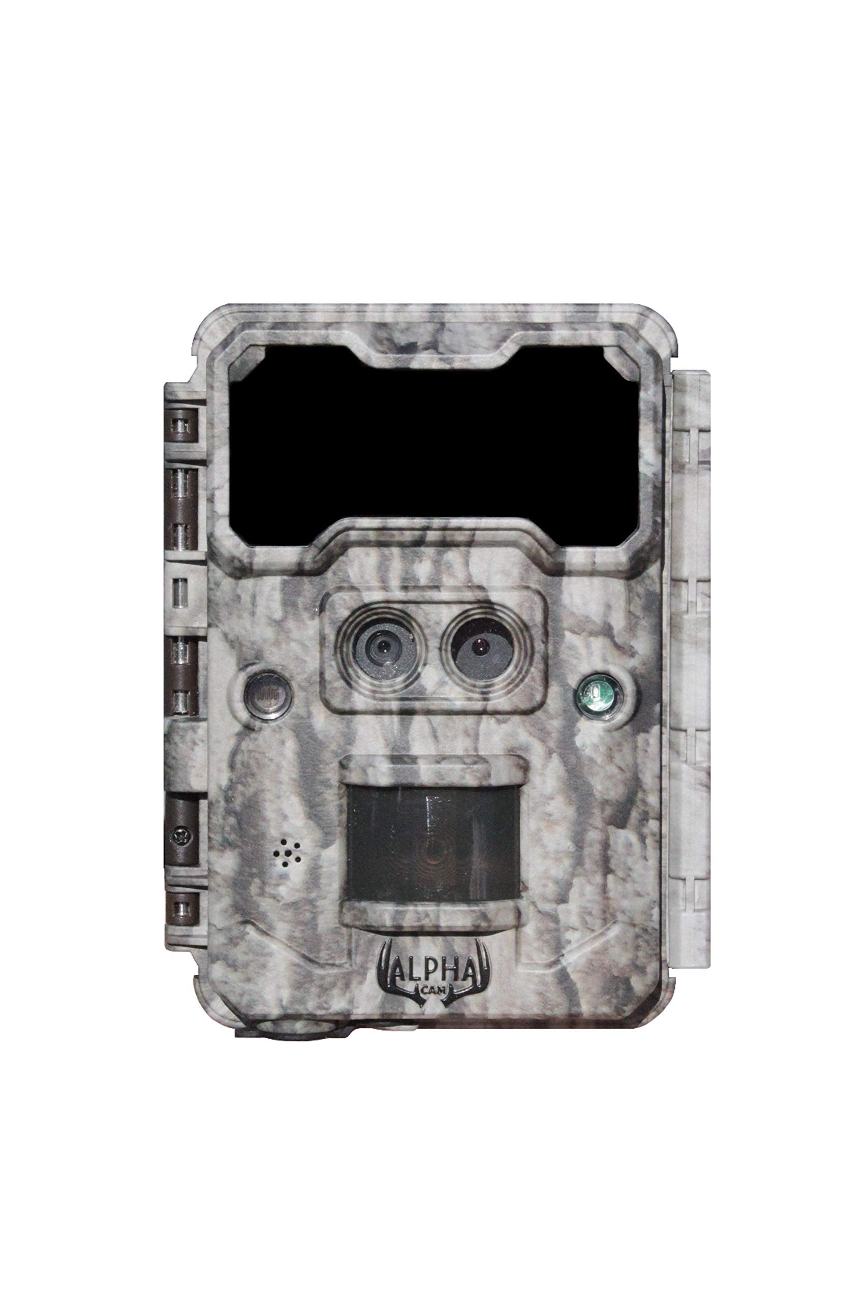 ALPHA CAM No Glow Dual Lens Outdoor Hunting Trail Camera 30MP 1080p 30fps IP67 Waterproof Scouting Cam with Ultra Fast Motion Tr