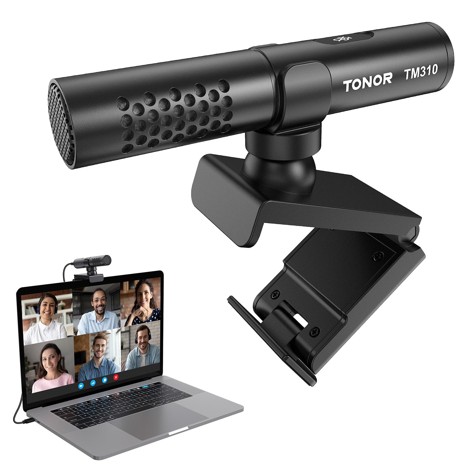 Tonor Tm310 Usb Conference Microphone For Laptop, Adjustable Computer Pc Mic With Mute Button & Led Indicator For Video Call Mee