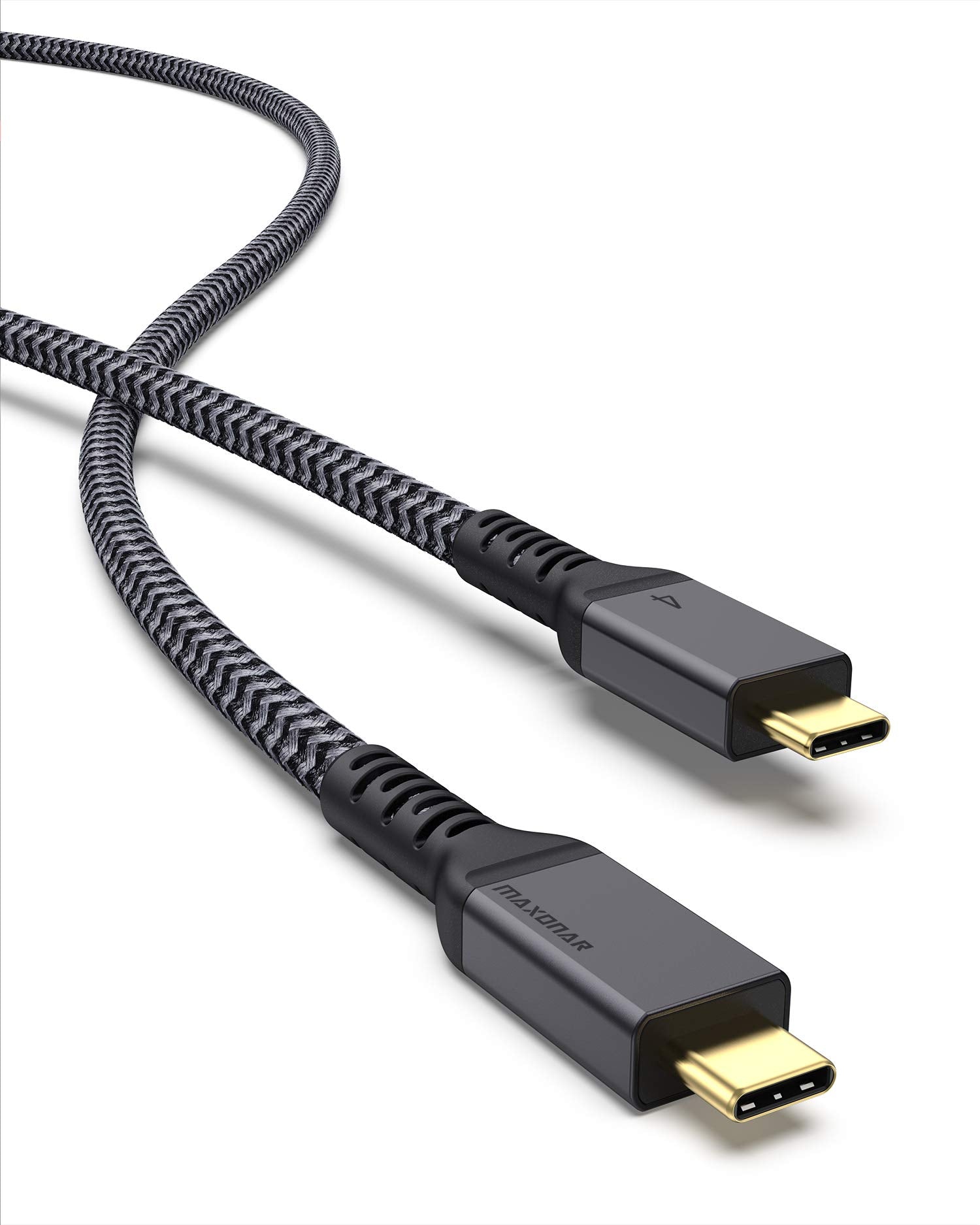 Maxonar [6Ft] Thunderbolt 4 Cable, Support 40Gbps Data Sync/100W Charging And 8K/5K@60Hz For Thunderbolt 4/3, Usb4, And Usb C Devices