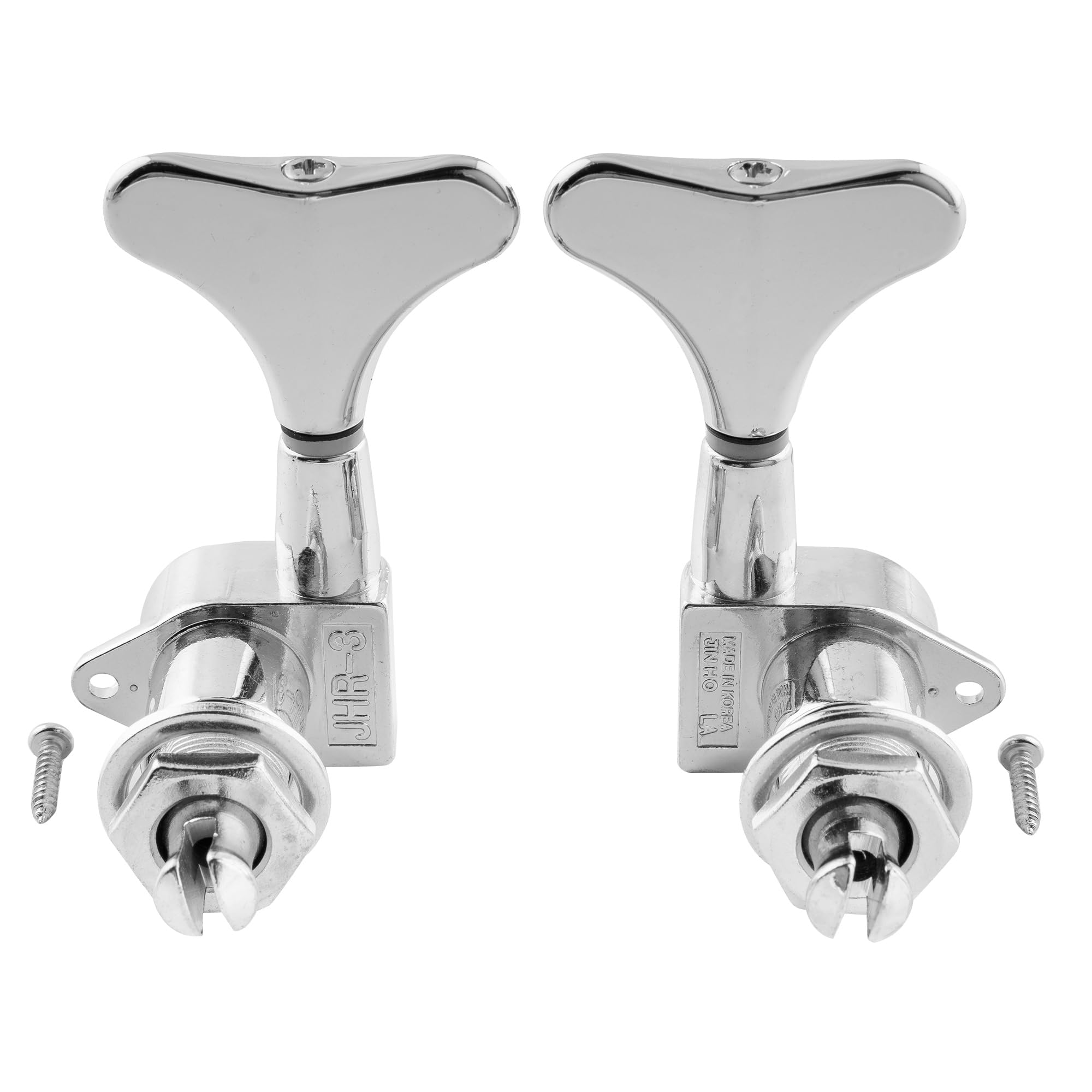 Musiclily Pro 2+2 Sealed Bass Tuners Tuning Keys Pegs Machine Heads For Ibanez Style Precision Jazz Bass, Chrome