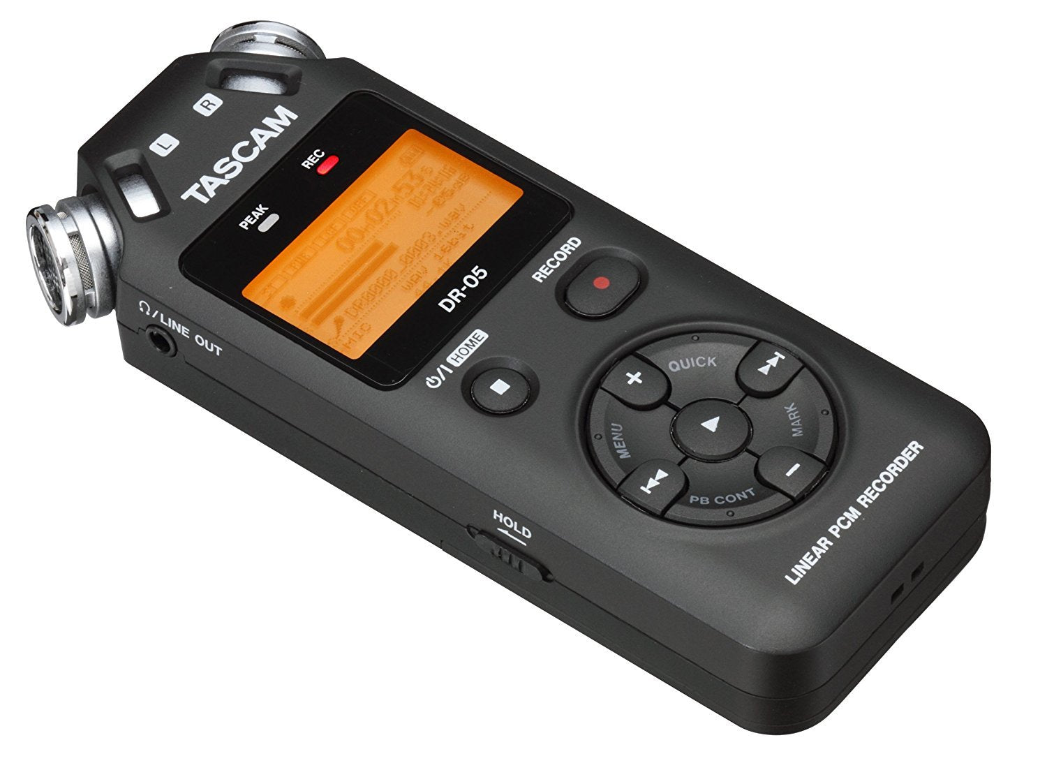 Tascam Portable Studio Recorder, Black, 7.5 X 2.4 X 1.2 Inches (Dr 05V2)