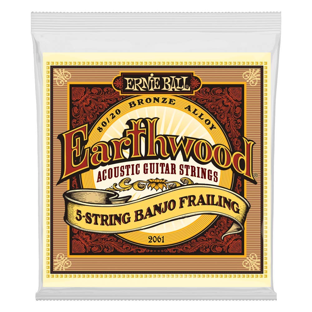 Ernie Ball Earthwood 5-String Frailing 8020 Bronze Banjo Strings, 10-24 Gauge (P02061)