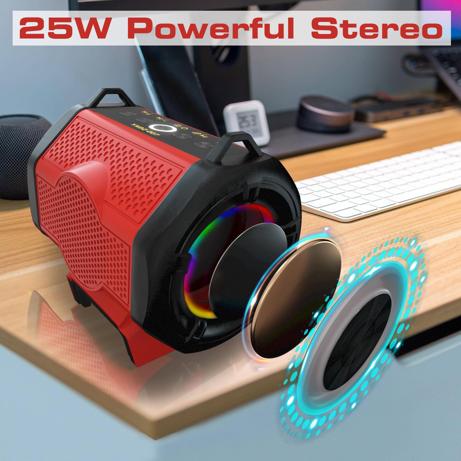 Speaker For Milwaukee M18 18V Lithium Ion Battery, Portable Speaker Wireless With Hd Sound, Tws Pairing, Bt5.3, Up To 24H Playti