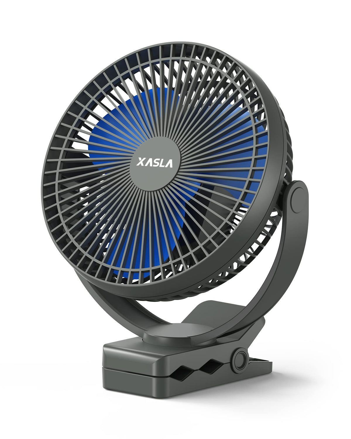 Xasla 10000Mah Portable Rechargeable Clip On Fan, 8 Inch Battery Operated Fan, 24 Hours Work Time, 4 Speeds Personal Fan, Ideal