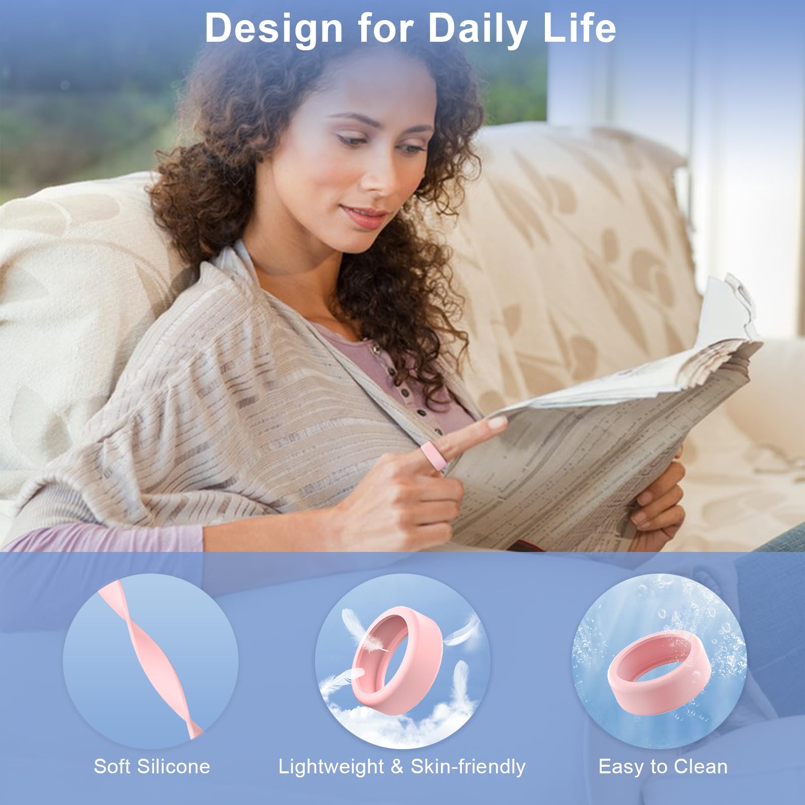 Ring Protector Compatible For Oura Ring Gen3/Samsung Galaxy Ring/Ringconn Ring/Ultrahuman Ring Air,Silicone Elastic Case Finger