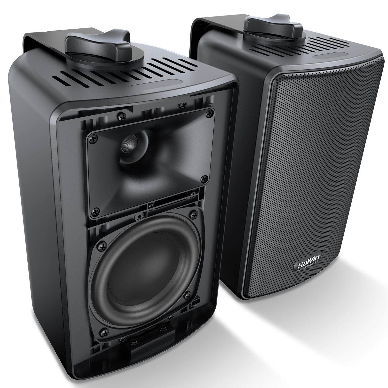Saiyin Outdoor Indoor Speakers Wired, 4O Wall Speakers for Patio Garage