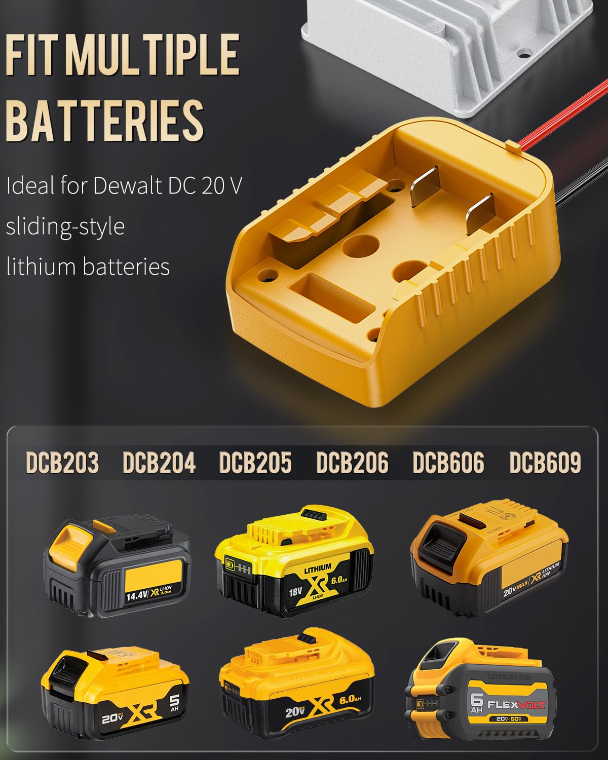 Vibit 20 V To 12 V Step Down Converter For Dewalt Battery, Dc Power Adapter, Voltage Reducer Transformer 180 W Buck Converter Re