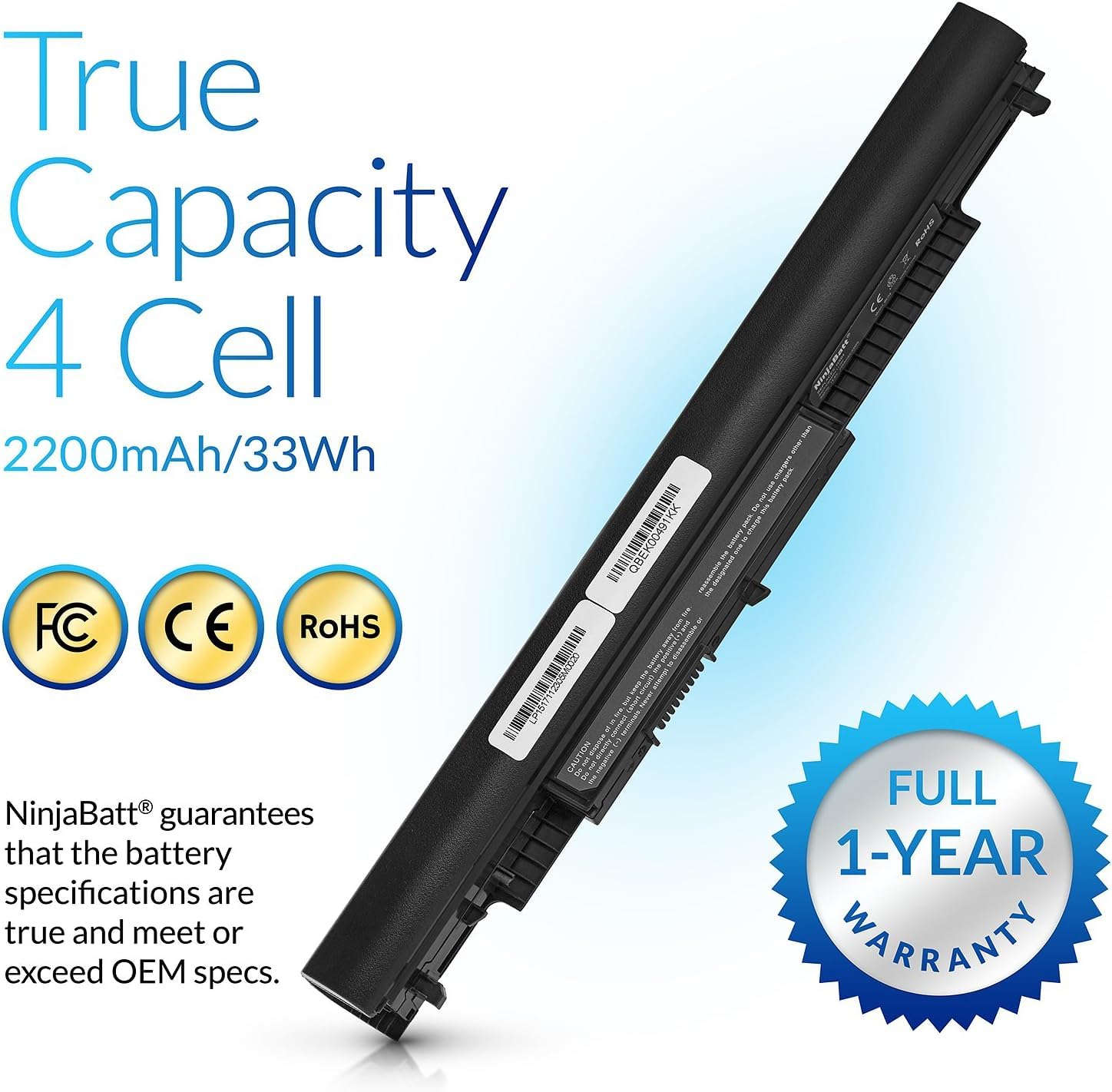 Ninjabatt 807956 001 Hp Battery For Hs04 Hs03 807957 001 807611 421 Hstnn Lb6U Notebook 15 Ay039Wm Tpn I119 G4/G5 240 245 246 25