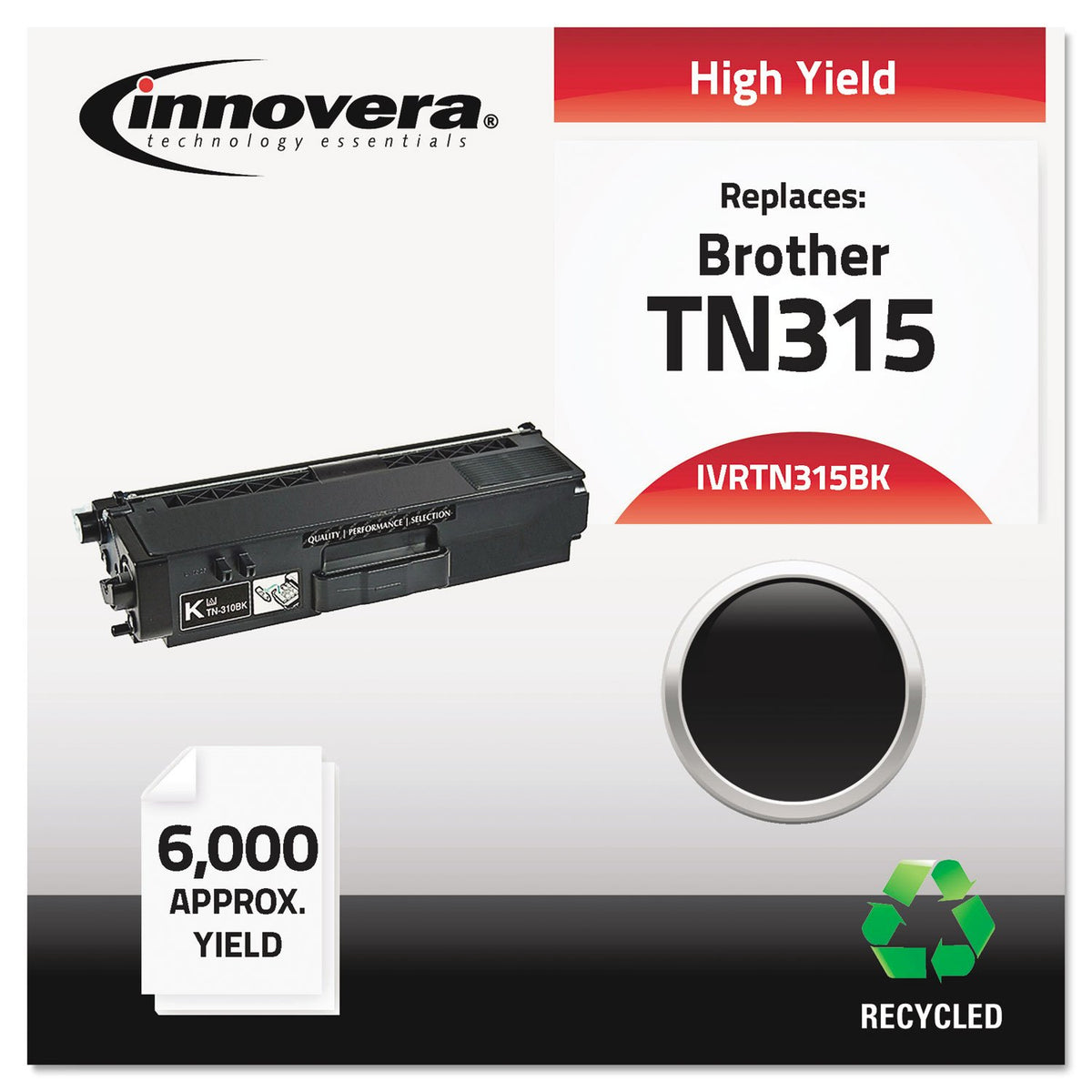 Ivrtn315Bk   Remanufactured Tn315Bk High Yield Toner
