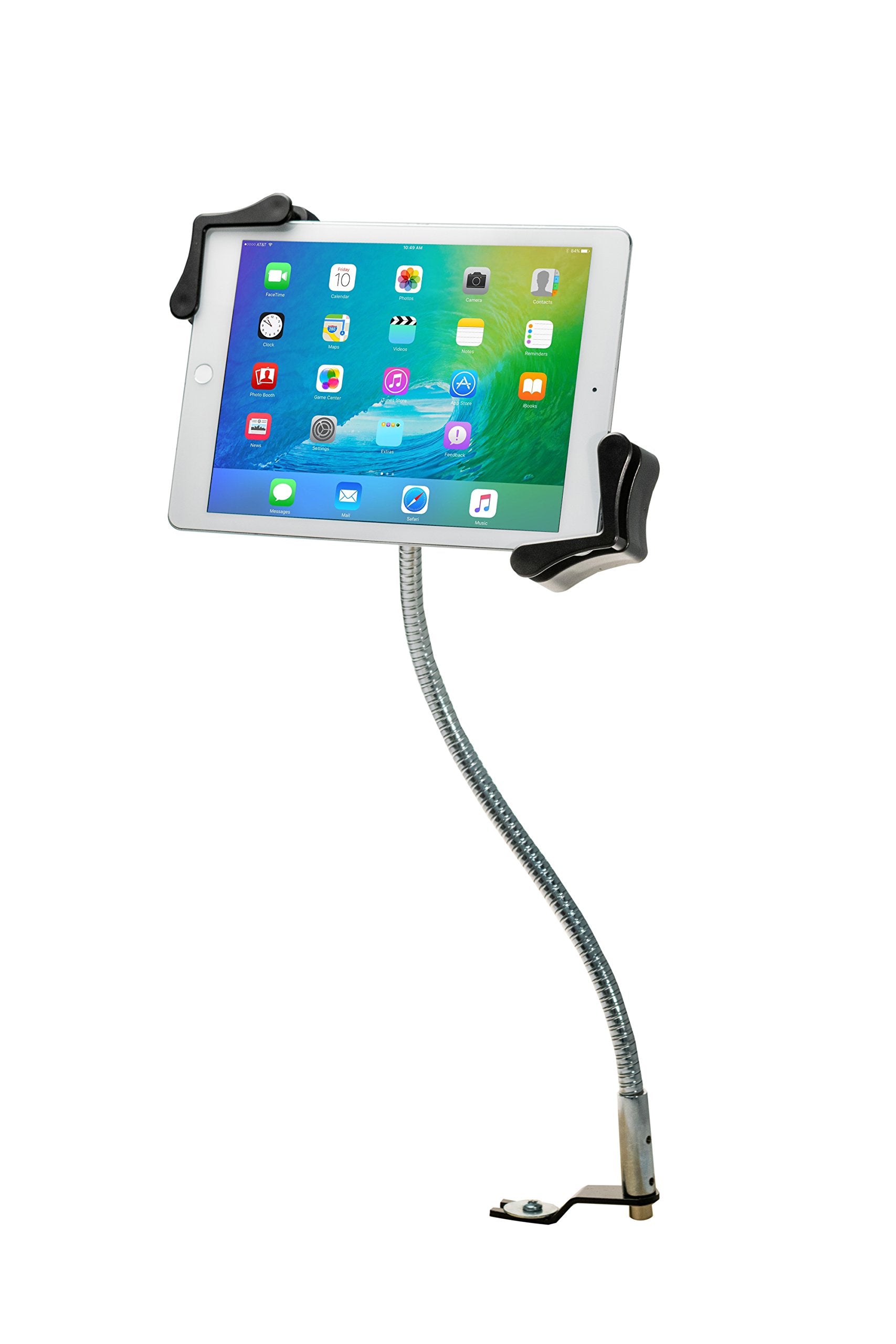 Gooseneck Car Mount - CTA Tilting & 360-Degree Rotating Vehicle Tablet Mount with Gooseneck for iPad 10th Gen 10.9 - iPad 7th/8/