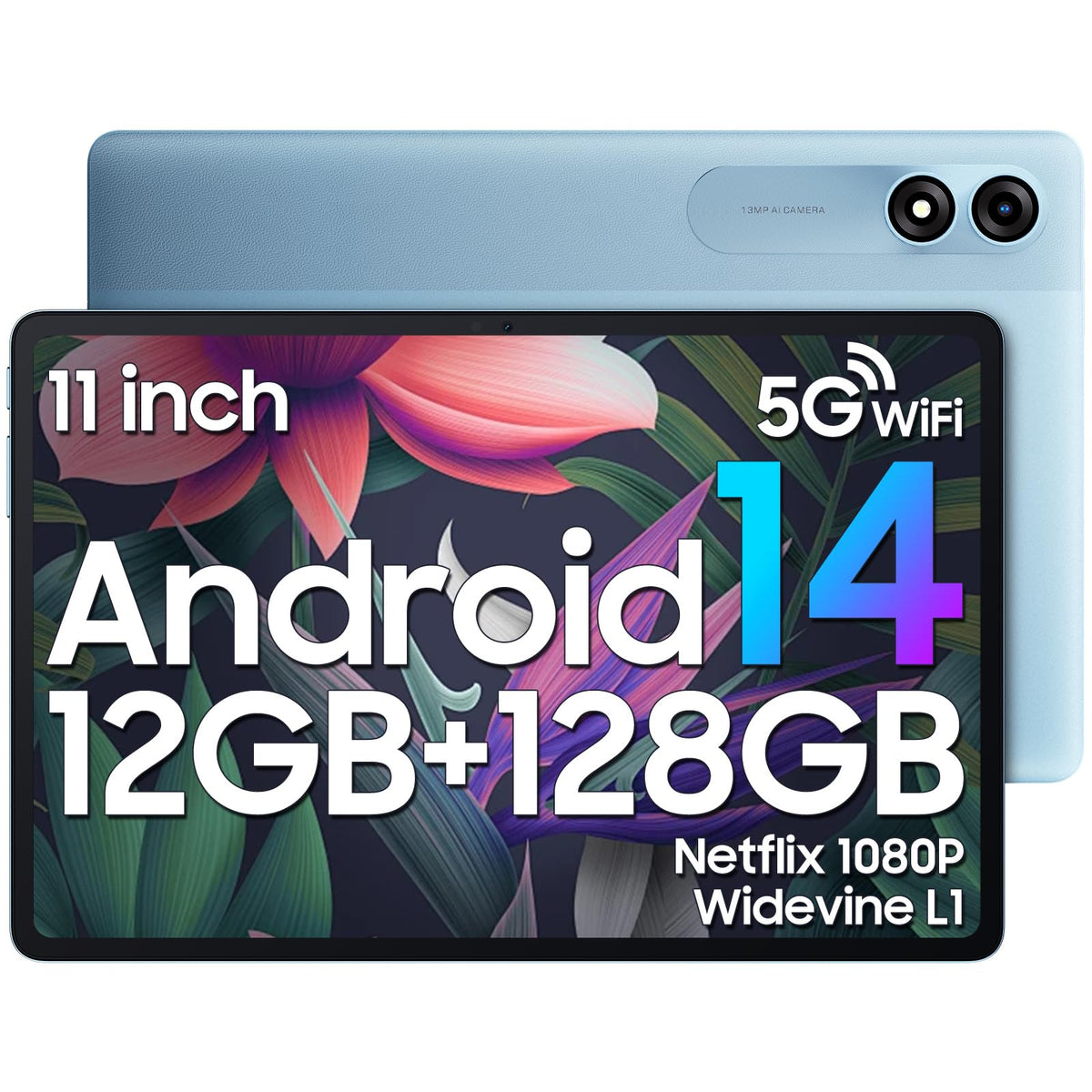 Blackview Tablet 11 Inch Android 14 Tablets, 90Wifi With 12Gb+128Gb Storage(Expand To 2Tb), Unisoc T606 Cpu, 8200Mah, Ips Displa