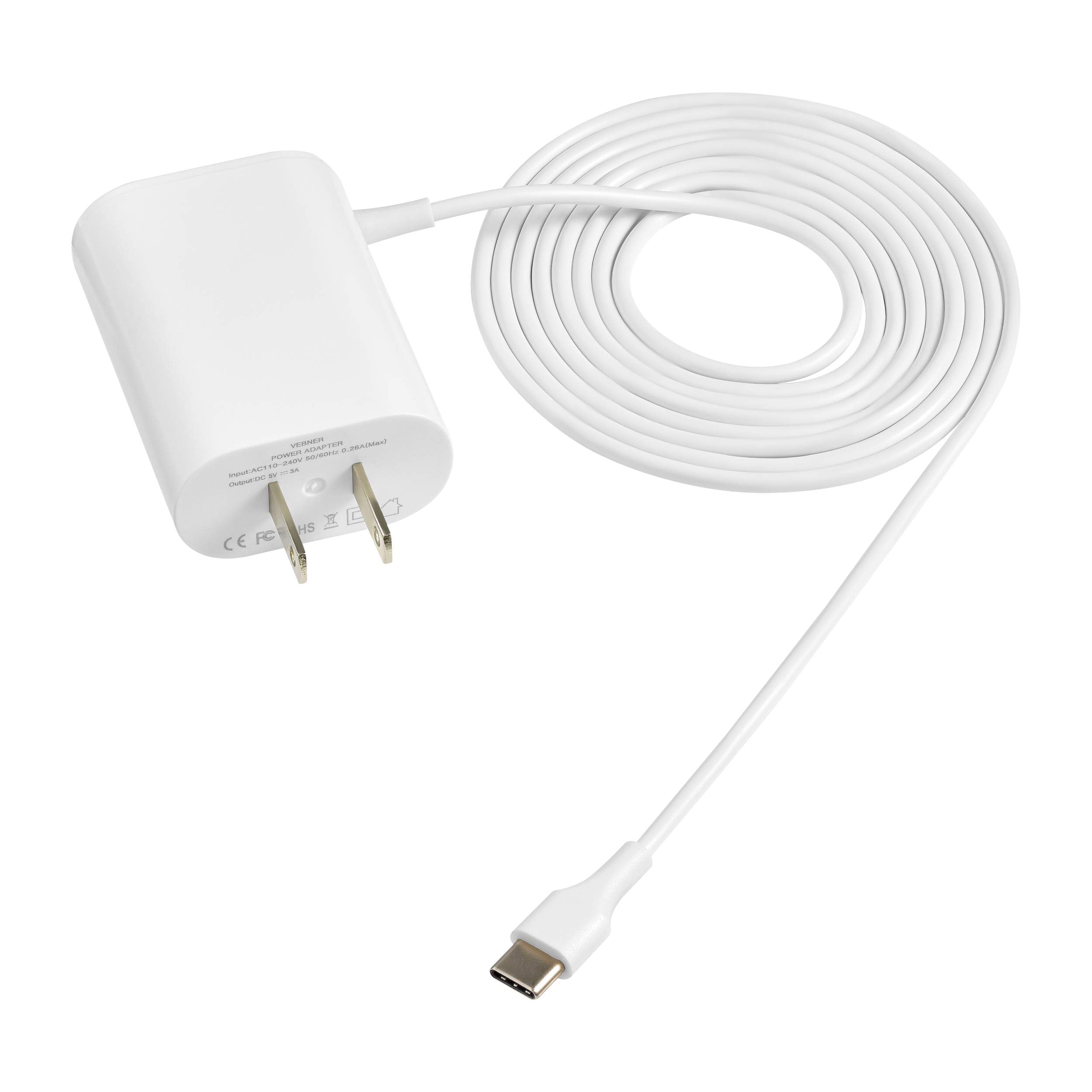 6Ft Power Adapter Compatible With Google Mesh Home Wifi System Power Cable   Usb Type C (1 Pack)