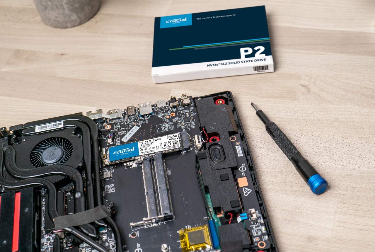 Crucial P2 500Gb 3D Nand Nvme Pcie M.2 Ssd Up To 2400Mb/S   Ct500P2Ssd8