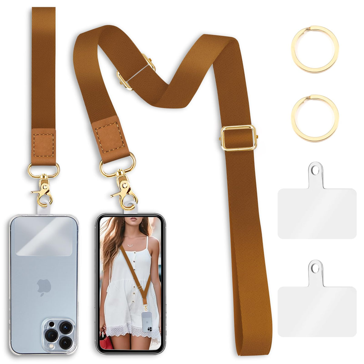 Piefly Phone Lanyard Crossbody Phone Strap, Cell Phone Lanyards For Around The Neck Wristlet Shoulder, Wrist Strap For Keys Phon