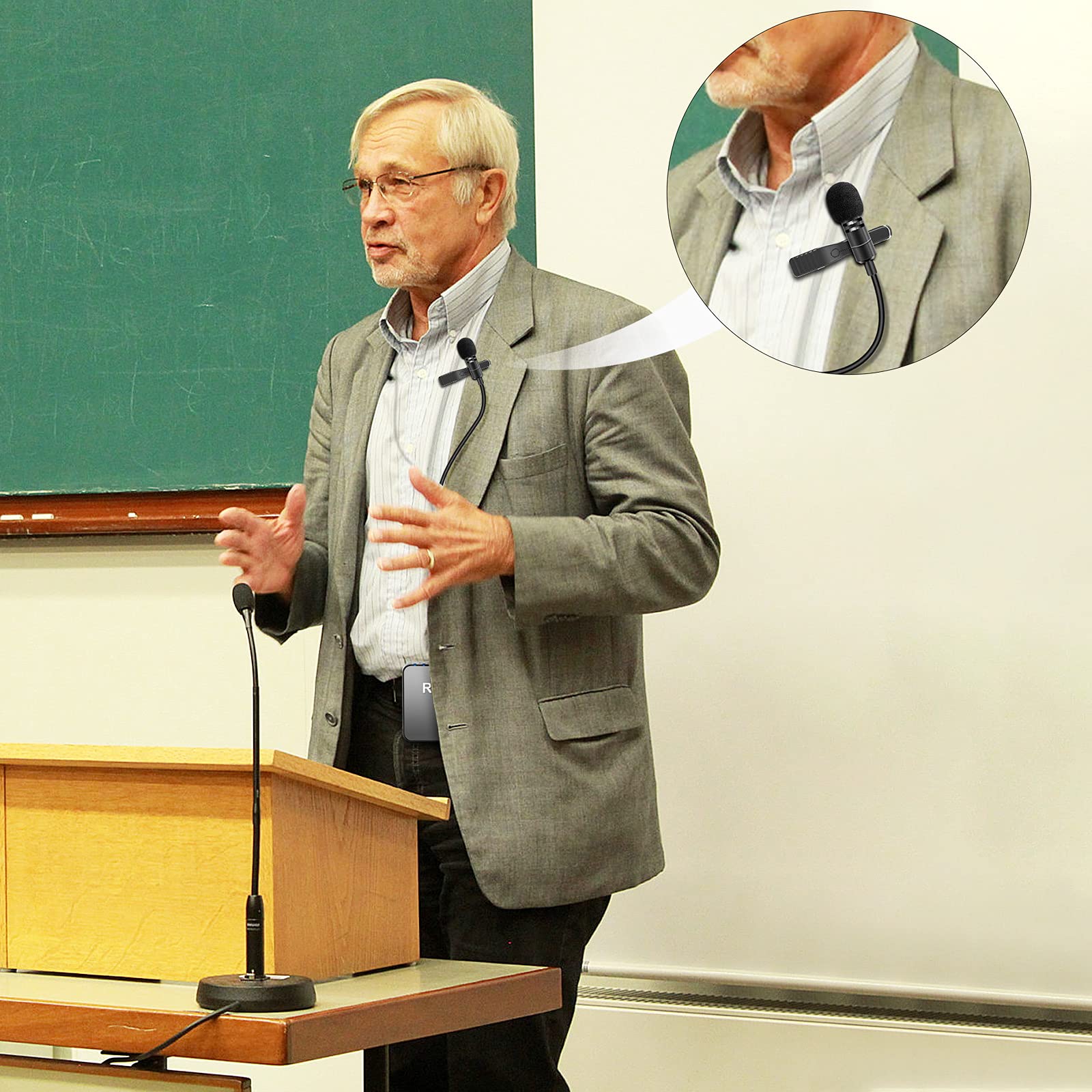 Lavalier Microphone Replacement For Rode Wireless Go 2 Ii Me Clip On Microphone System, Omnidirectional Mono Lapel Mic 3.5Mm For