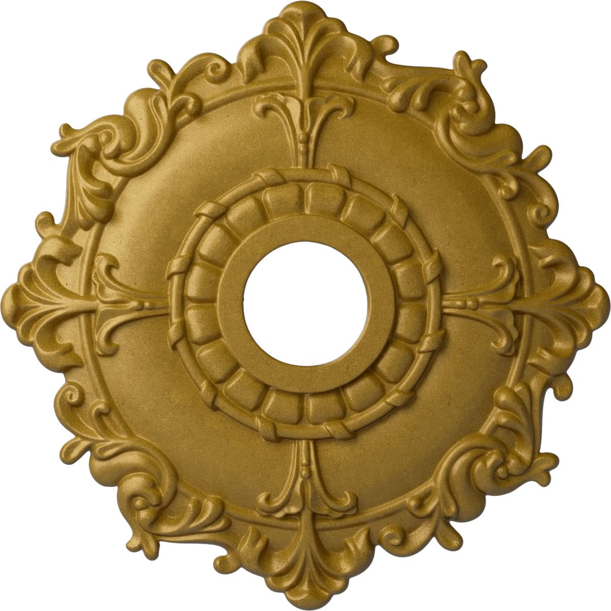 Ekena Millwork CM18RLPGS Riley Ceiling Medallion, Pharaohs Gold