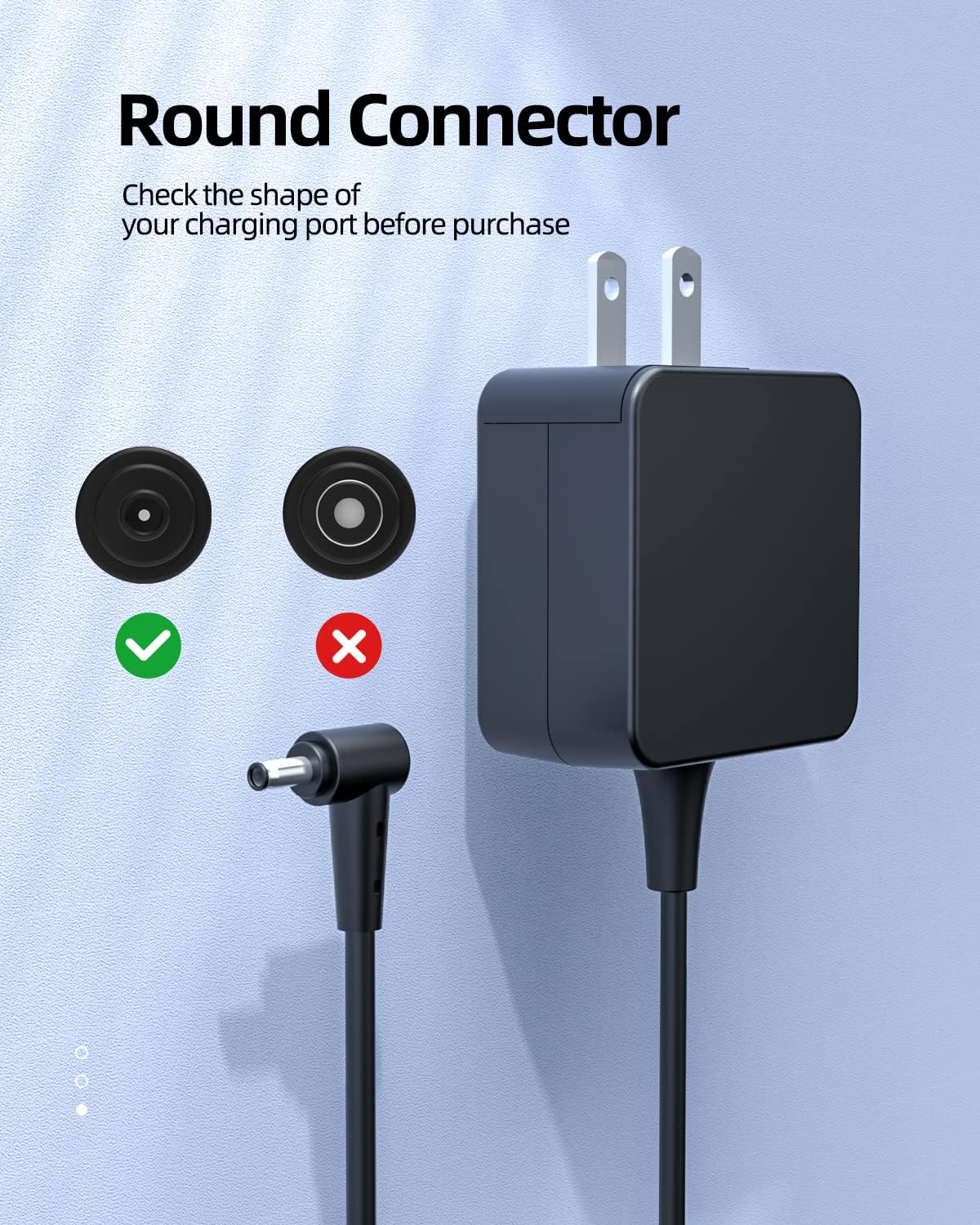 65W 45W Charger Fit For Asus Vivobook F1502Z K1703Z F1504Z F1704Z F1402Z F1605V K1703 F1502 F1504 F1402 F1704 K1703Za F1704Za F1402Za F1502Za F1504Za F1605Va Laptop Power Supply Adapter Cord