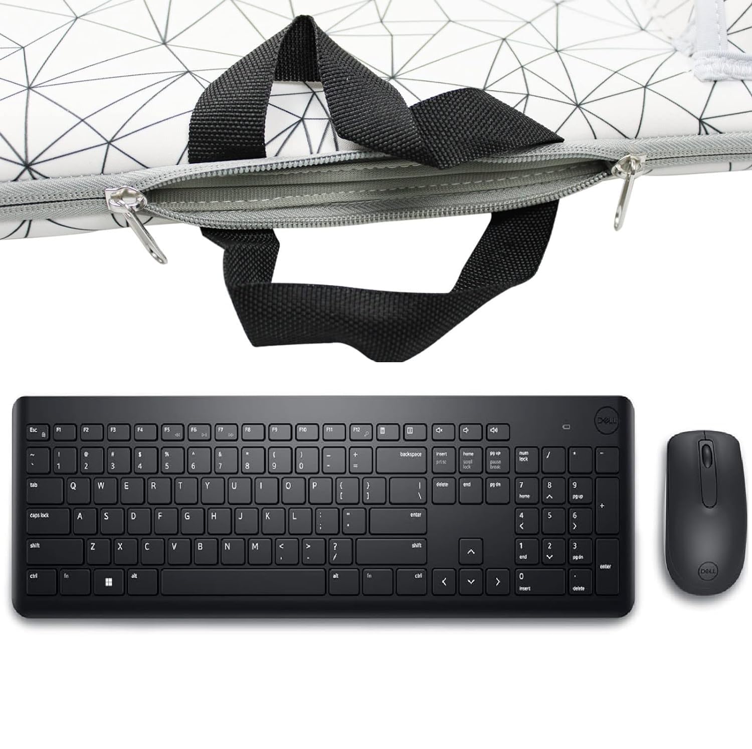 Af-Wan Wireless Keyboard Portable Case Storage Bag - Dustproof, Waterproof, Shockproof For Dell Km3322W/Hp 230/Hp 330 Wireless K