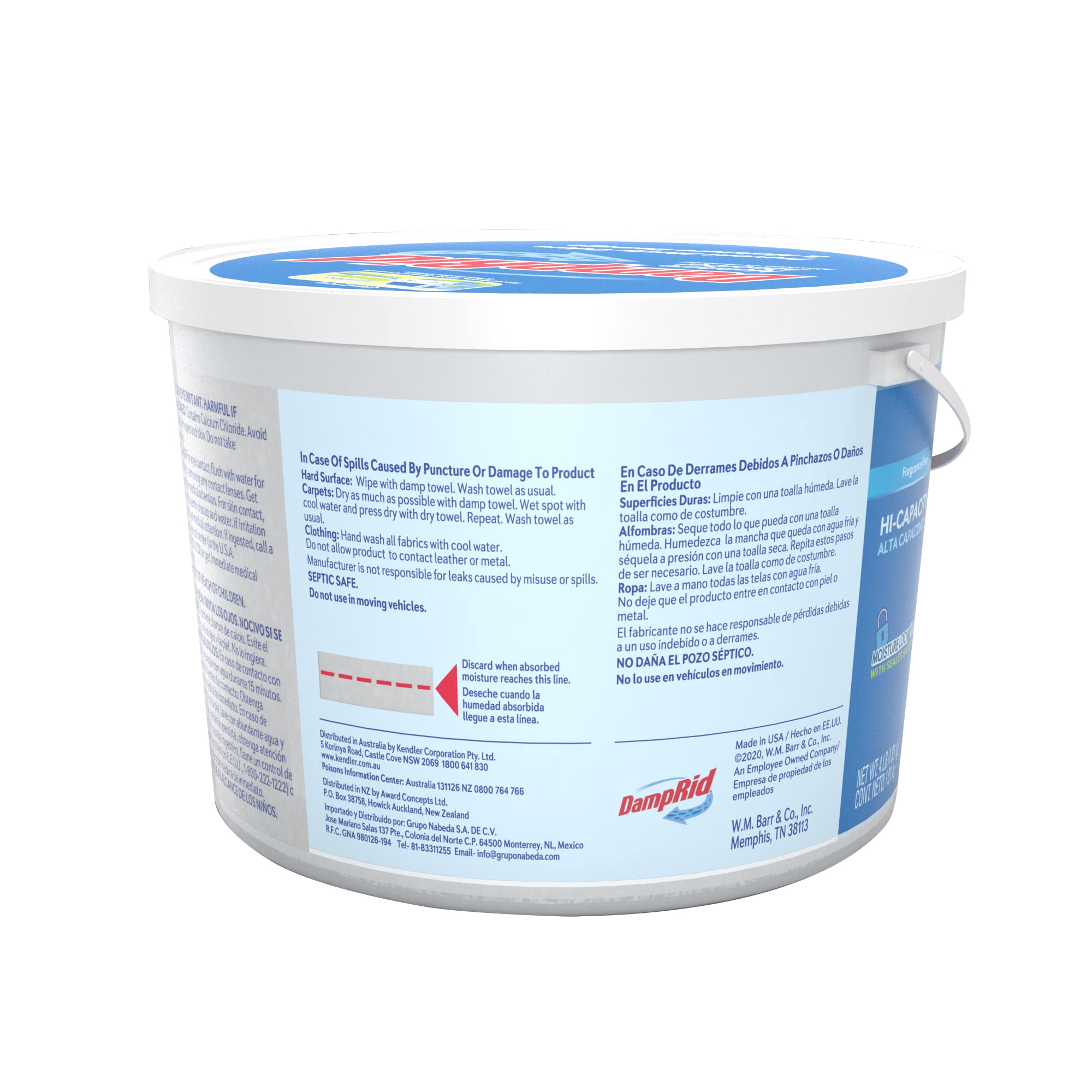 Damprid Fg50T Moisture Absorber 4 Lb. Hi Capacity Bucket For Fresher, Cleaner Air In Large Spaces 2 Pack, 4 Pound, White, 2 Coun