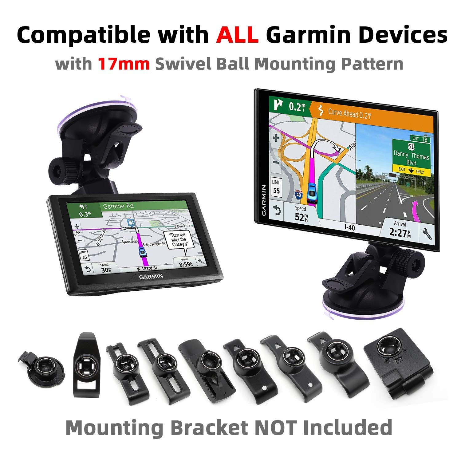 Isaddle For Garmin Dash Cam Holder - Suction Mount Holder For Garmin Speak Plus Dash Cam Mini 30 35 45 46 55 56 65W 66 66W Nuvi