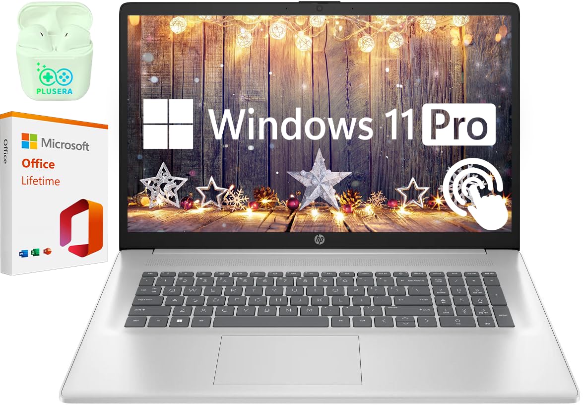 Hp 17.3'' Touchscreen Business & Student Laptop Computer, 64Gb Ram 2Tb Ssd, Amd Ryzen 5, 1600 X 900 Display, Windows 11 Pro Lapt